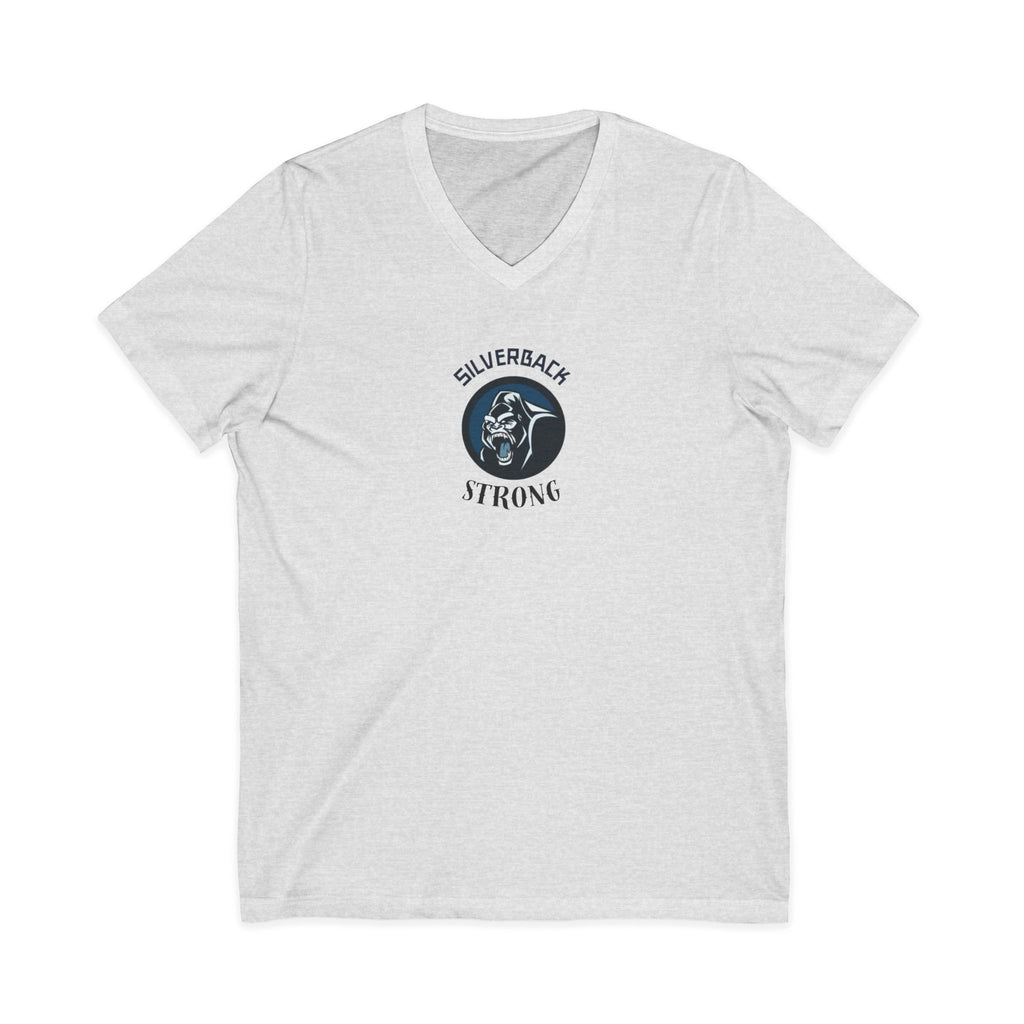 Silverback Strong V-Neck Tee — "Forever My Crew" Gorilla Tribute Shirt