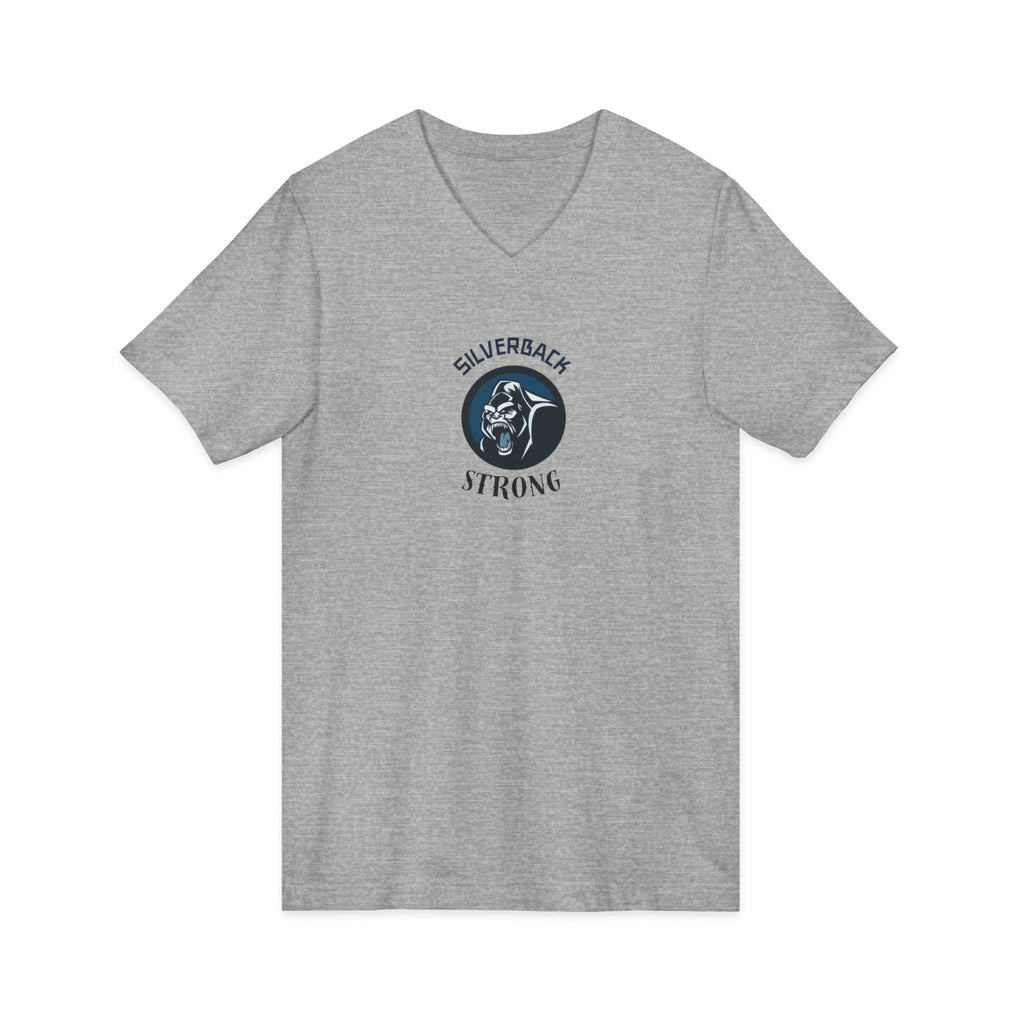 Silverback Strong V-Neck Tee — "Forever My Crew" Gorilla Tribute Shirt