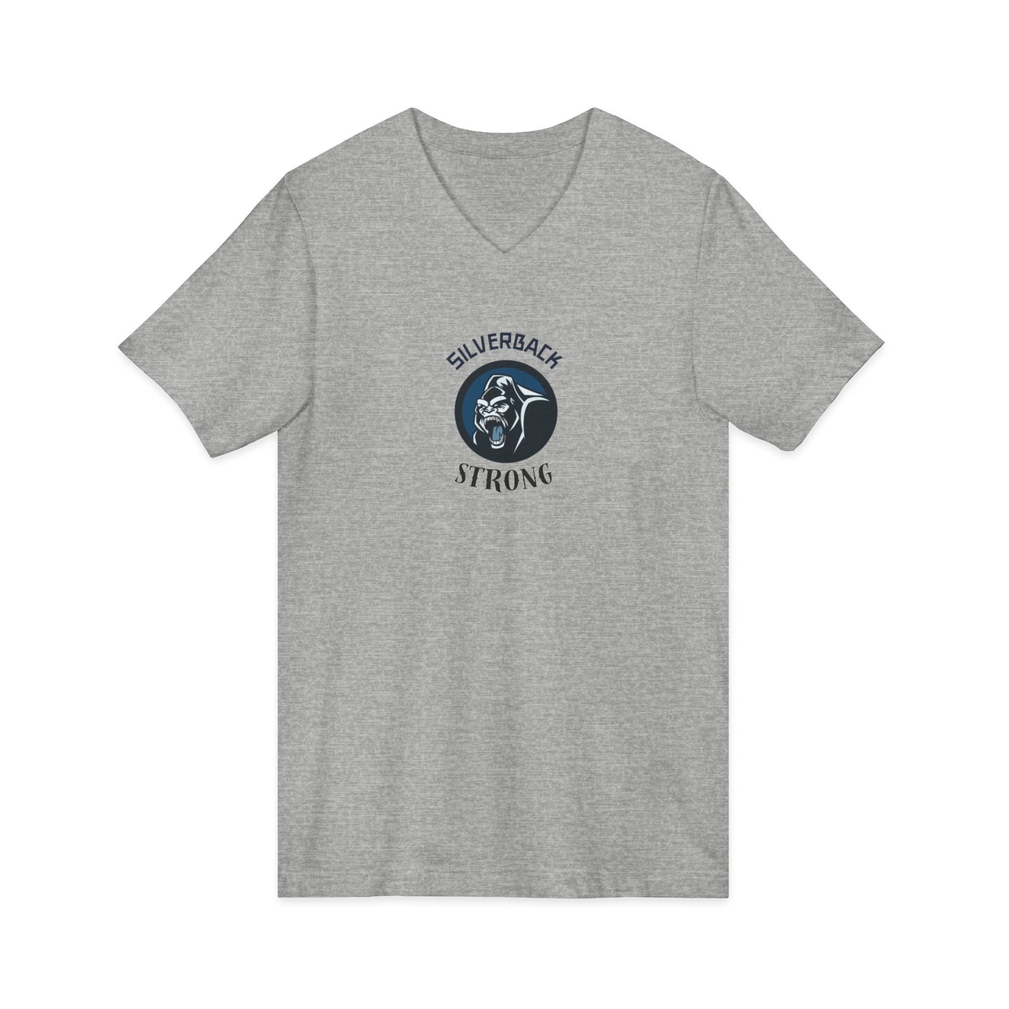 Silverback Strong V-Neck Tee — "Forever My Crew" Gorilla Tribute Shirt