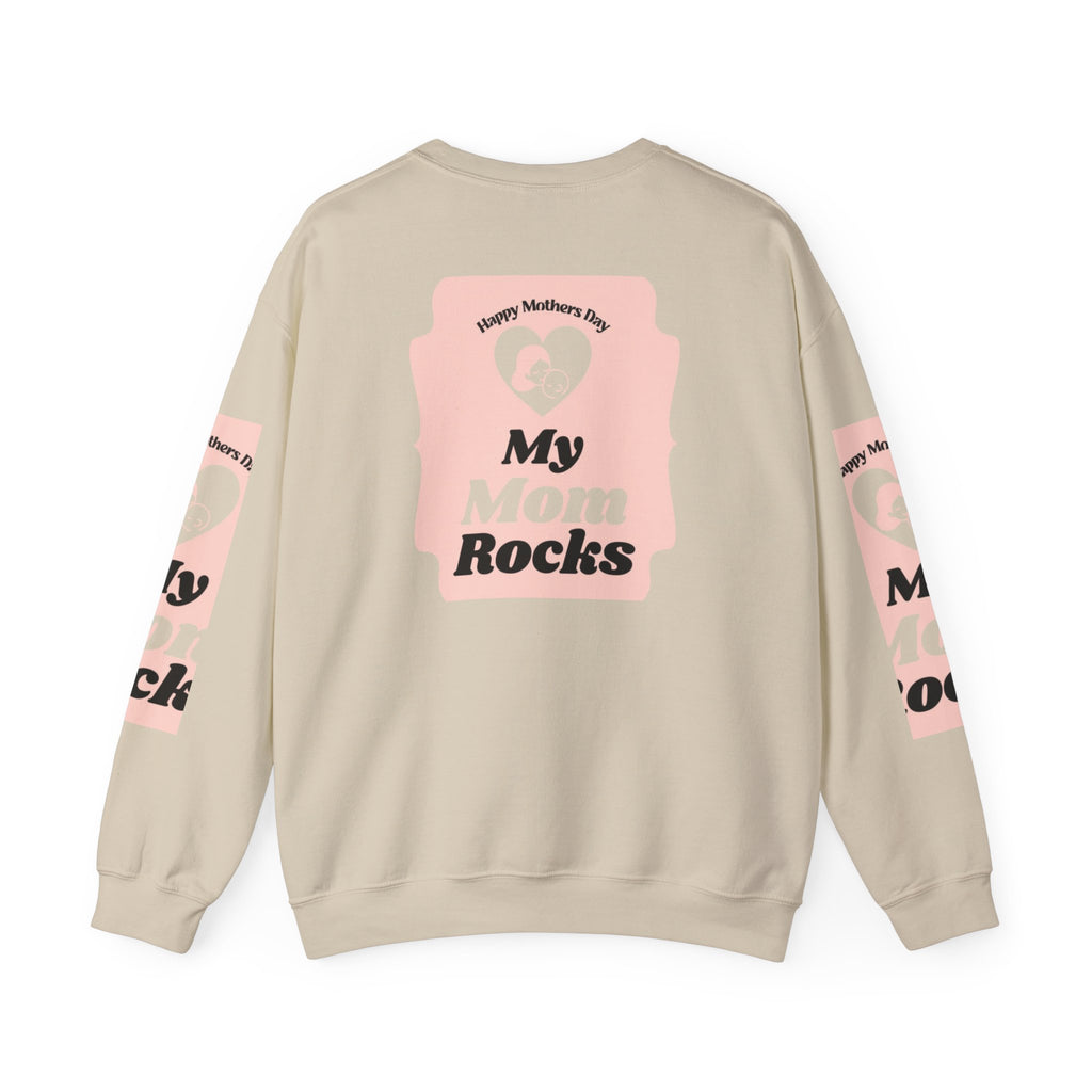 Mother's Day Sweatshirt – 'My Mom Rocks' Cozy Crewneck