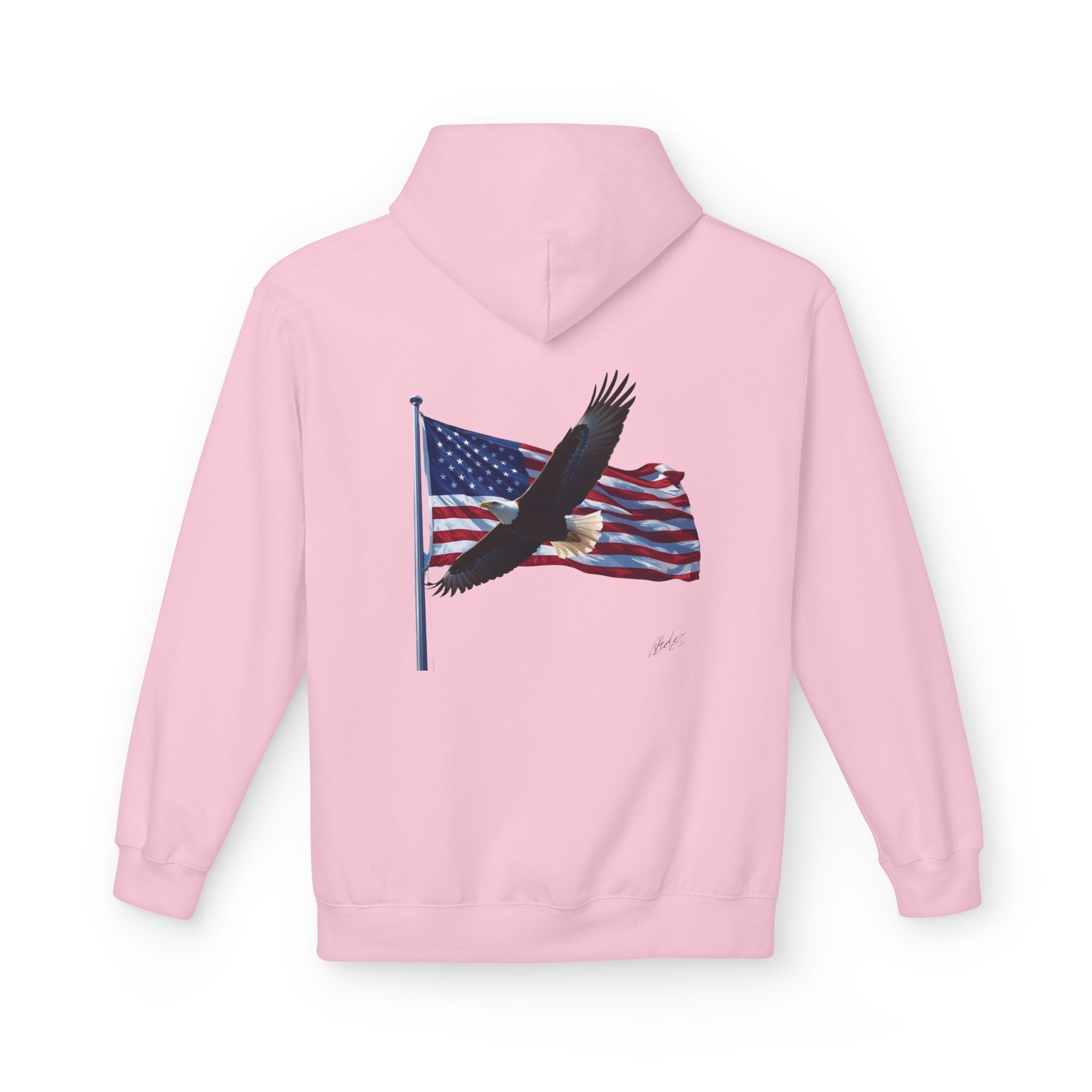 American Flag & Eagle Hoodie — Patriotic USA Bald Eagle Pullover