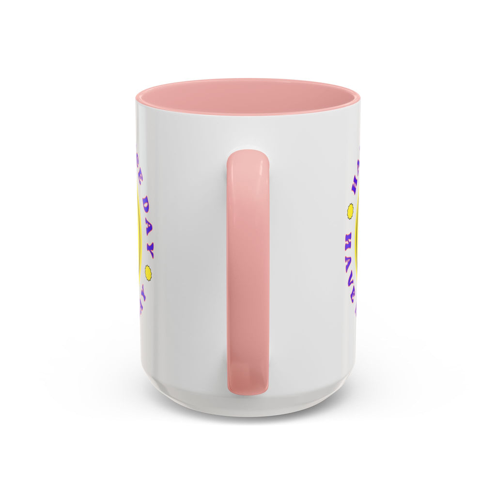 Have a Nice Day Smile Face Coffee Mug — Retro Yellow Smiley Accent Mug (11/15oz)