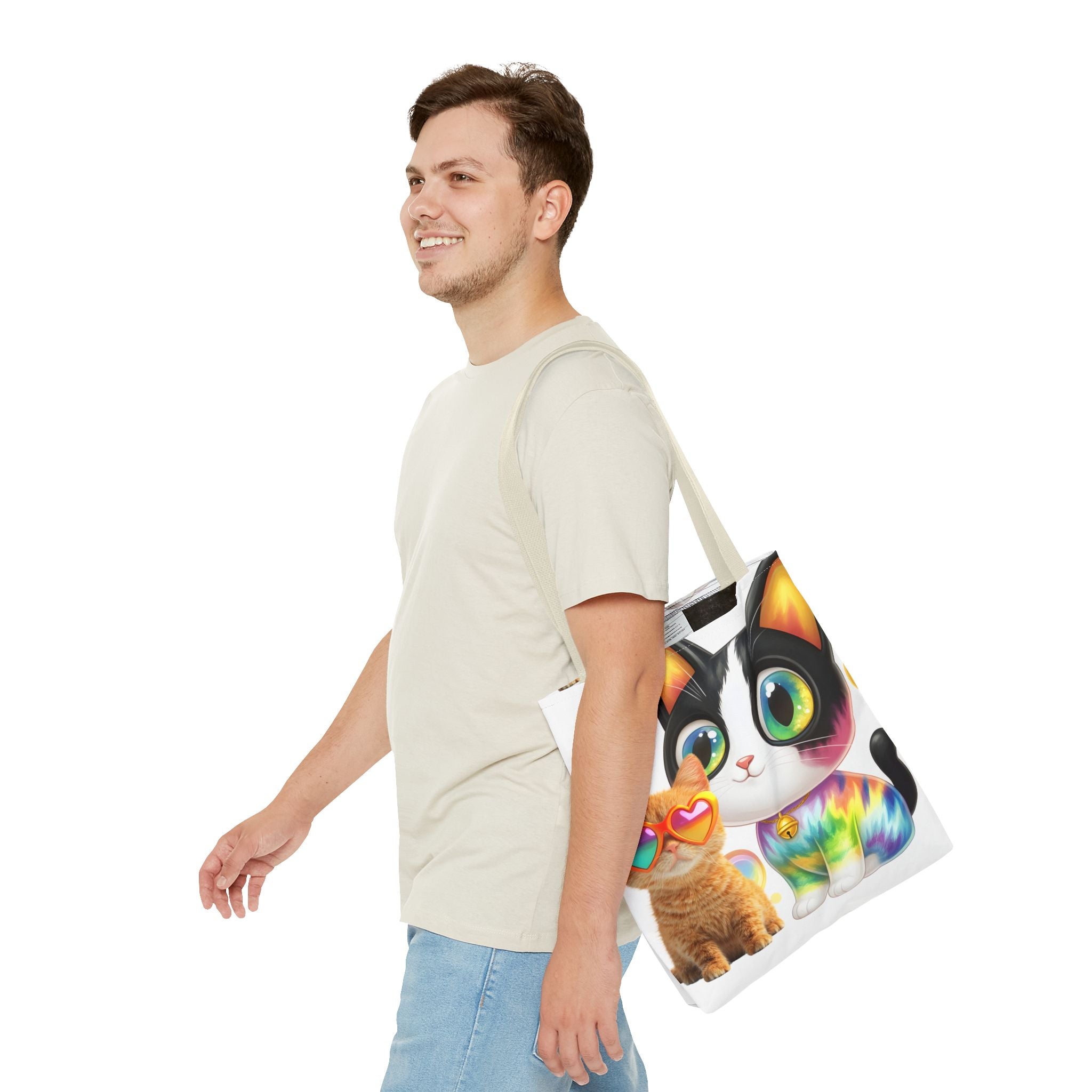 Cutie Kitties All-Over Print Tote Bag — Cute Cat Shopper for Everyday Use