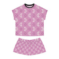 Women's Moon & Stars Short Pajama Set — Pink Printed Sleepwear