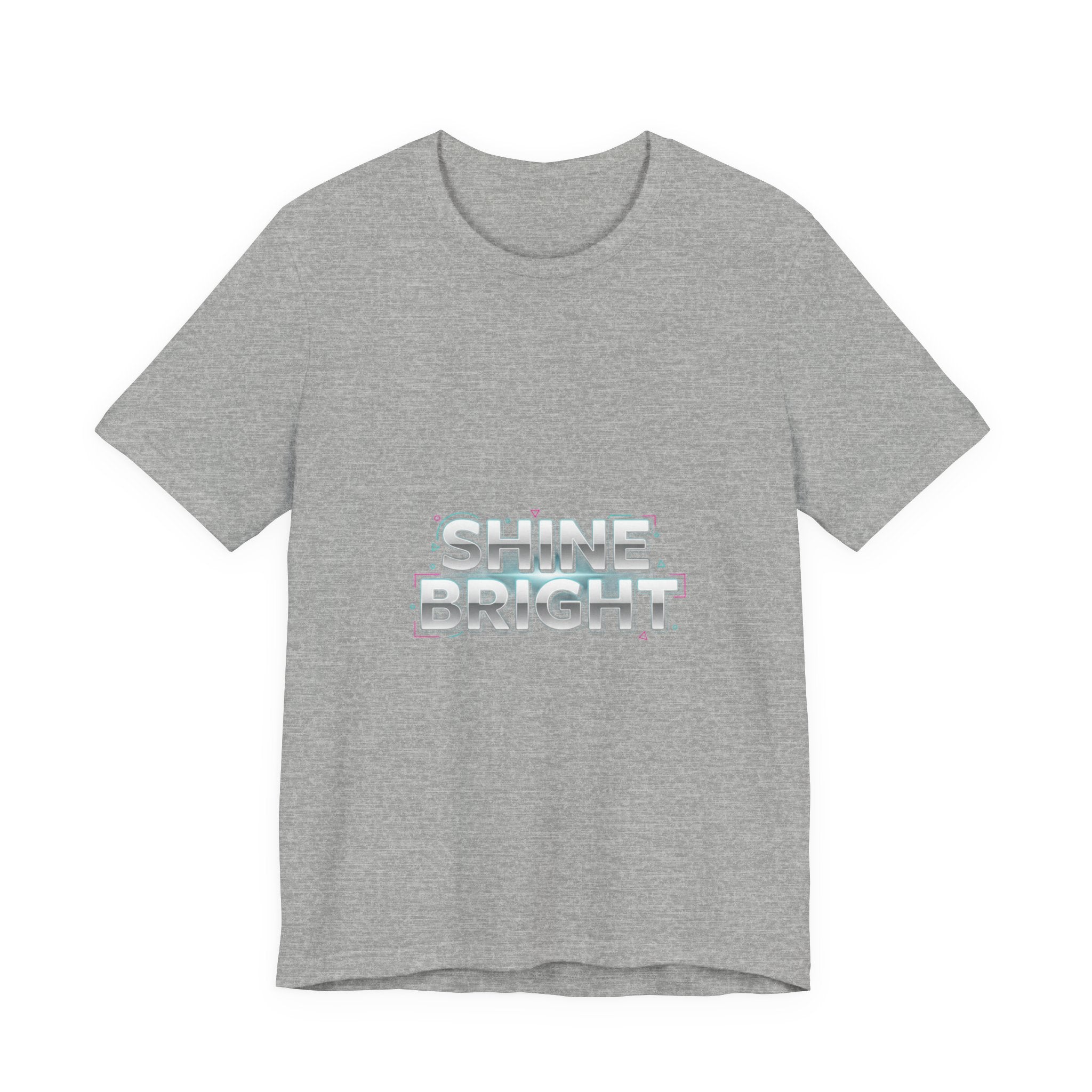 Copy of Shine Bright chrome text Tee | metallic wordmark, Y2K bevel font