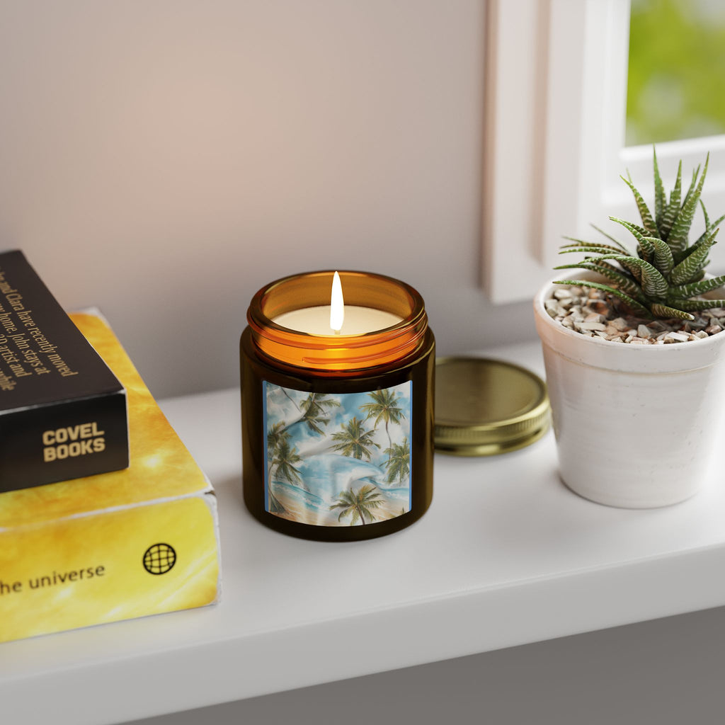 Coconut Apricot Scented Candle (4oz/9oz) – Tropical Palm Beach Aroma