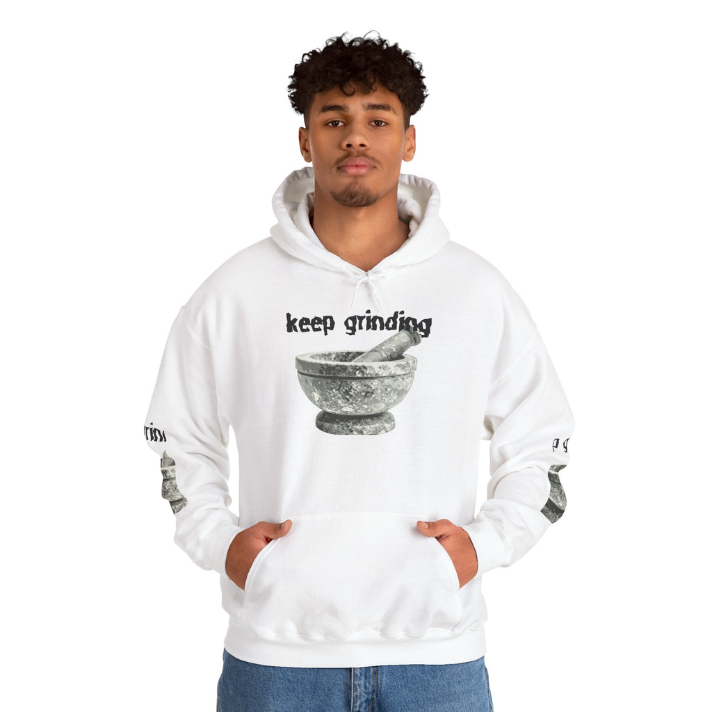 Keep Grinding Hoodie — Mortar & Pestle Graphic Hoodie