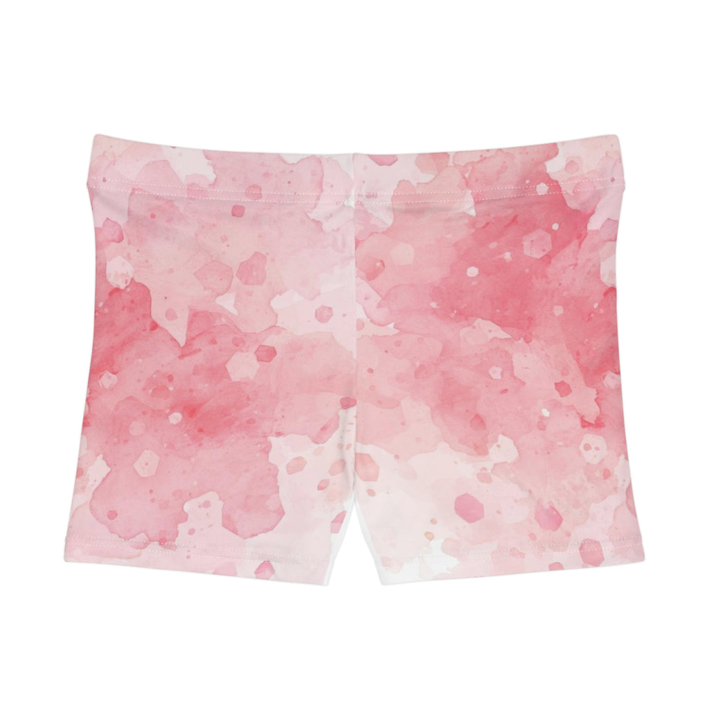 Pink Watercolor Women's Shorts — Floral Blush AOP Activewear
