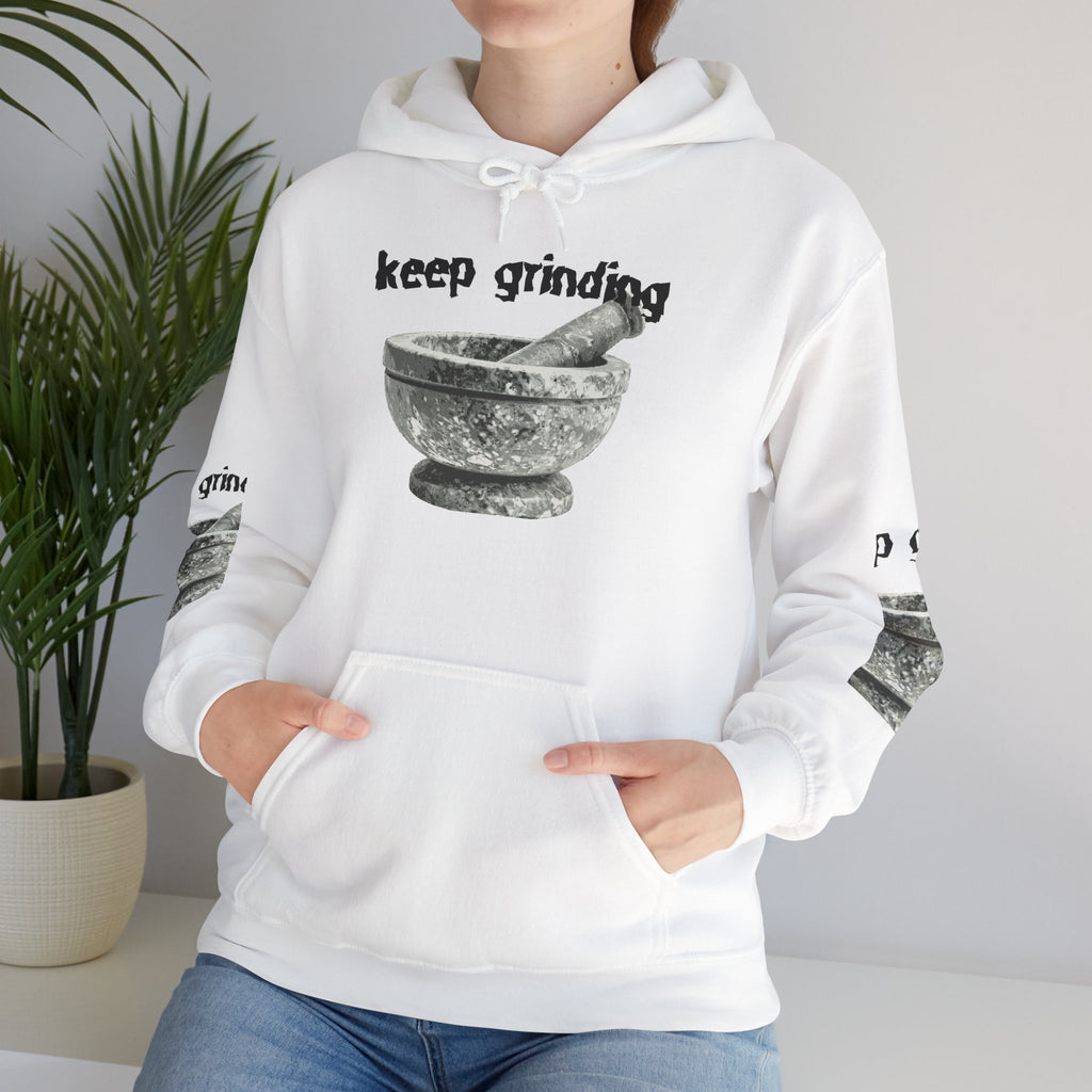 Keep Grinding Hoodie — Mortar & Pestle Graphic Hoodie
