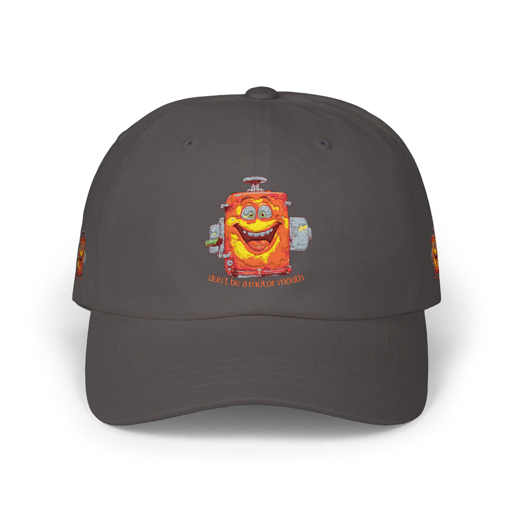 Smiling Cereal Mascot Dad Cap — Retro Breakfast Cartoon Embroidered Hat