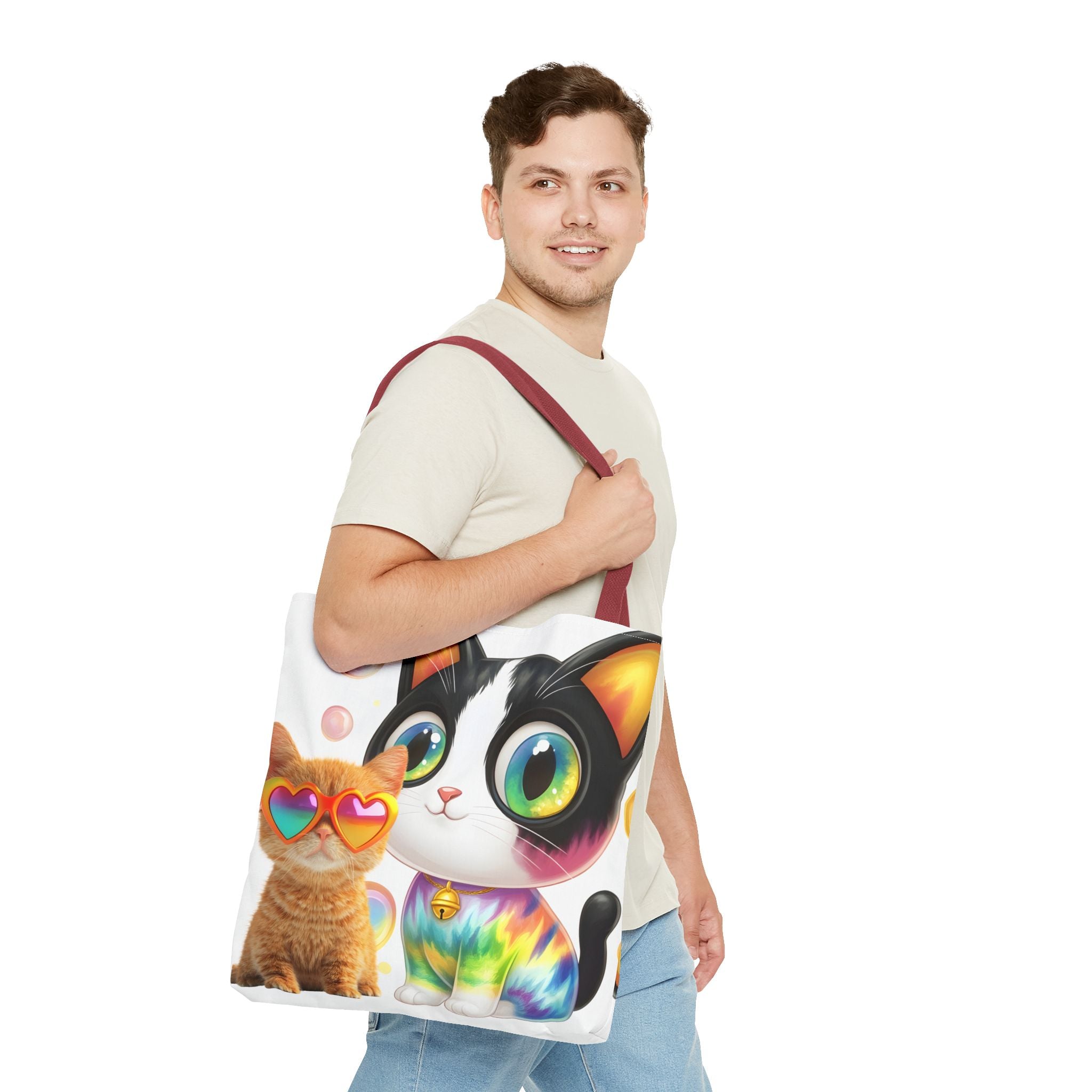 Cutie Kitties All-Over Print Tote Bag — Cute Cat Shopper for Everyday Use