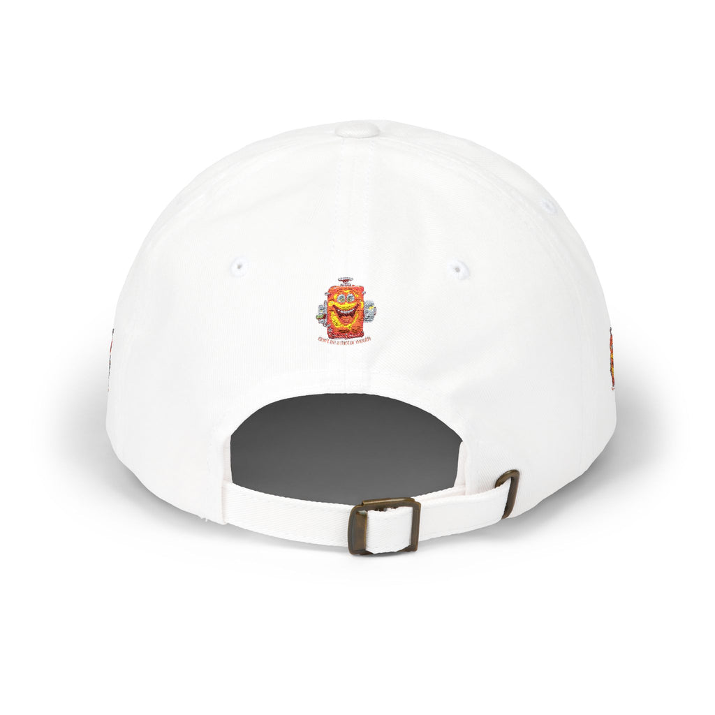 Smiling Cereal Mascot Dad Cap — Retro Breakfast Cartoon Embroidered Hat