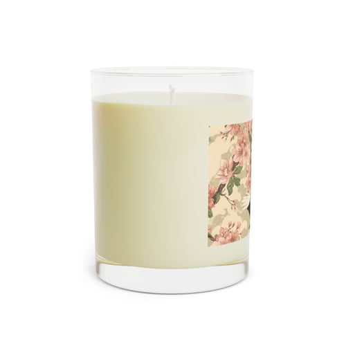 11oz Floral Crane Scented Candle — Japanese Cherry Blossom Aroma