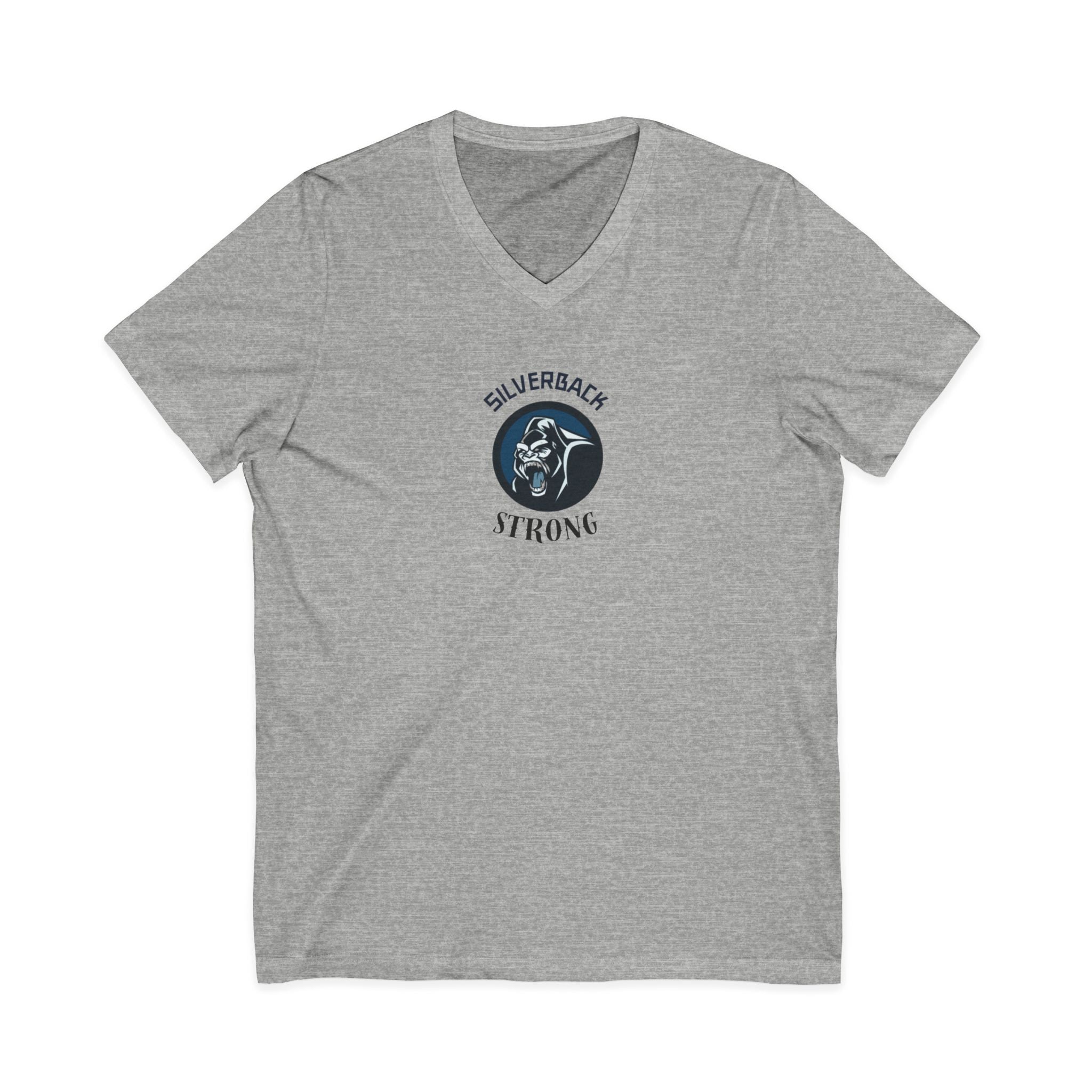 Silverback Strong V-Neck Tee — "Forever My Crew" Gorilla Tribute Shirt