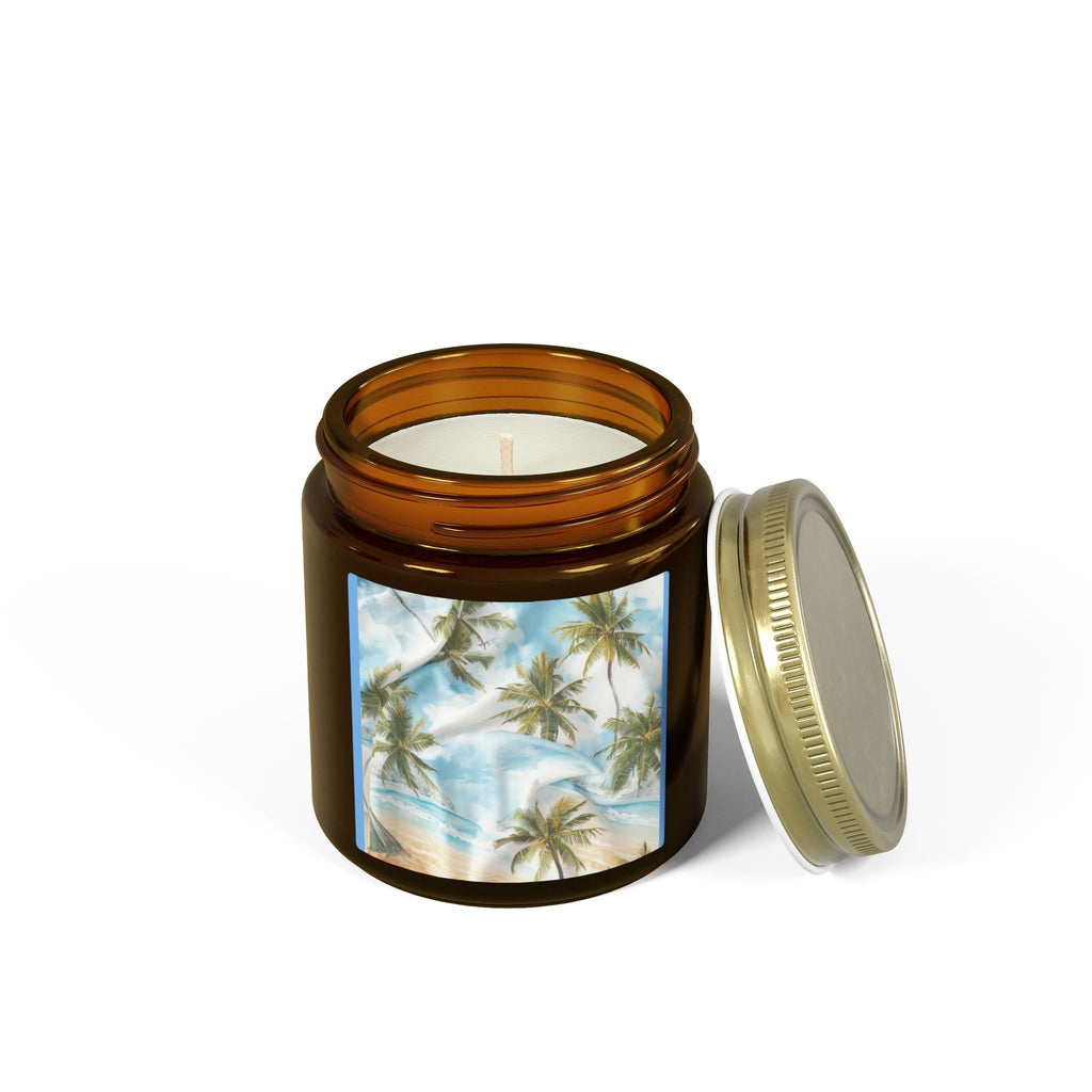 Coconut Apricot Scented Candle (4oz/9oz) – Tropical Palm Beach Aroma