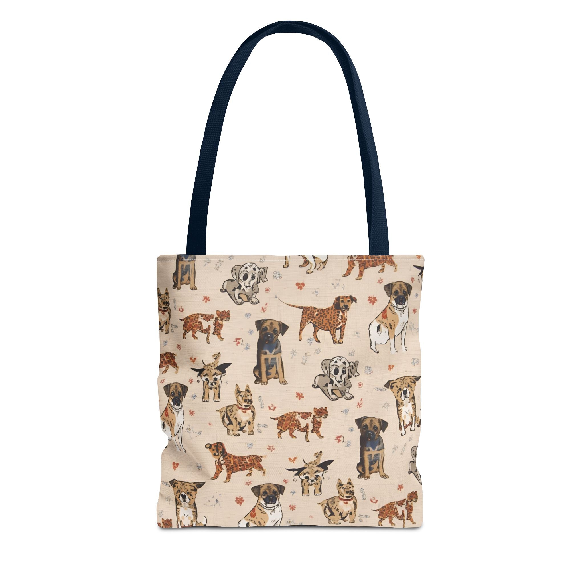 Dog Pattern Tote Bag — Cute Watercolor Puppies All-Over Print