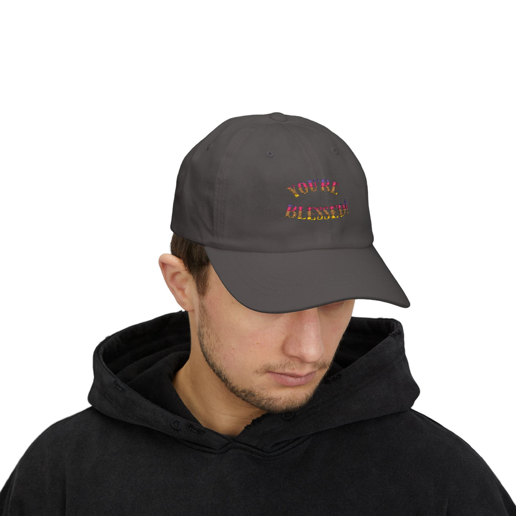 Dad Cap — "You're Blessed!" Embroidered Floral Script Baseball Hat