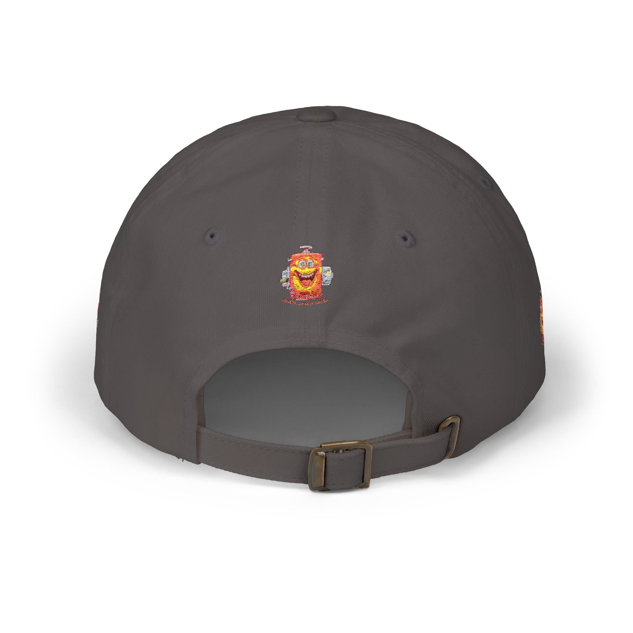 Smiling Cereal Mascot Dad Cap — Retro Breakfast Cartoon Embroidered Hat