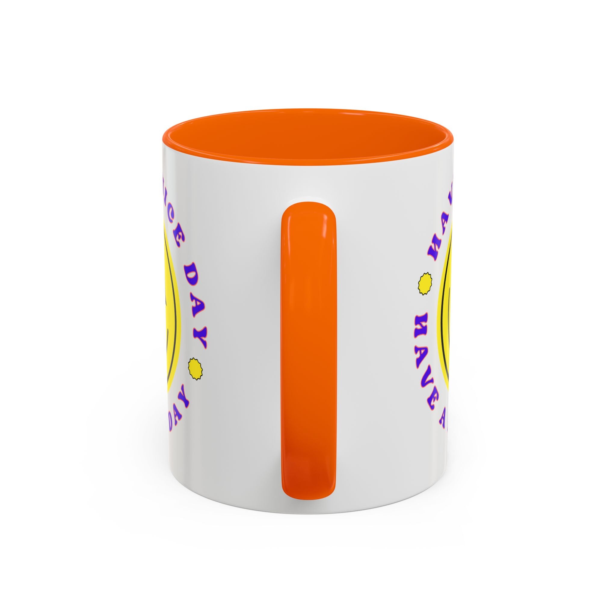 Have a Nice Day Smile Face Coffee Mug — Retro Yellow Smiley Accent Mug (11/15oz)