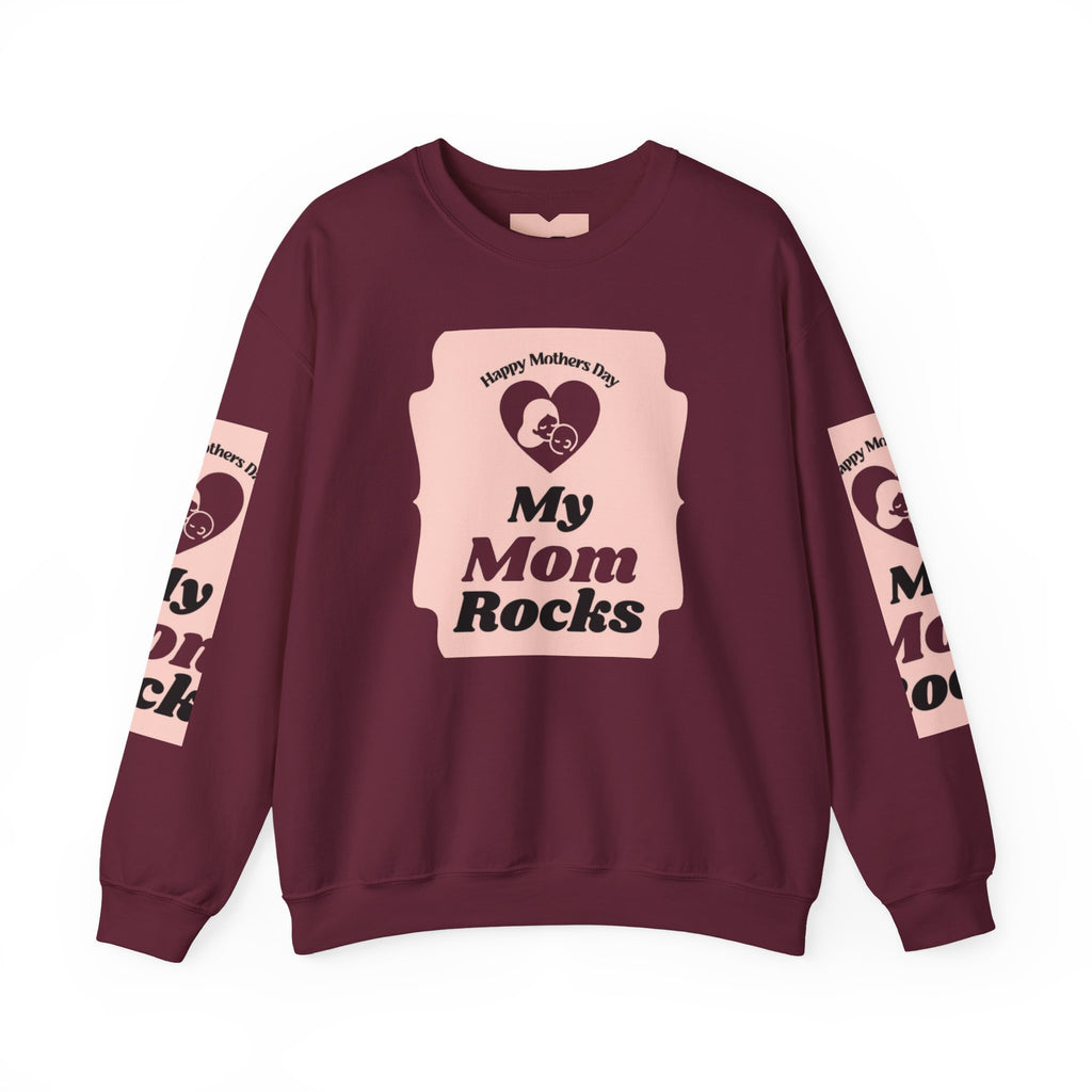 Mother's Day Sweatshirt – 'My Mom Rocks' Cozy Crewneck
