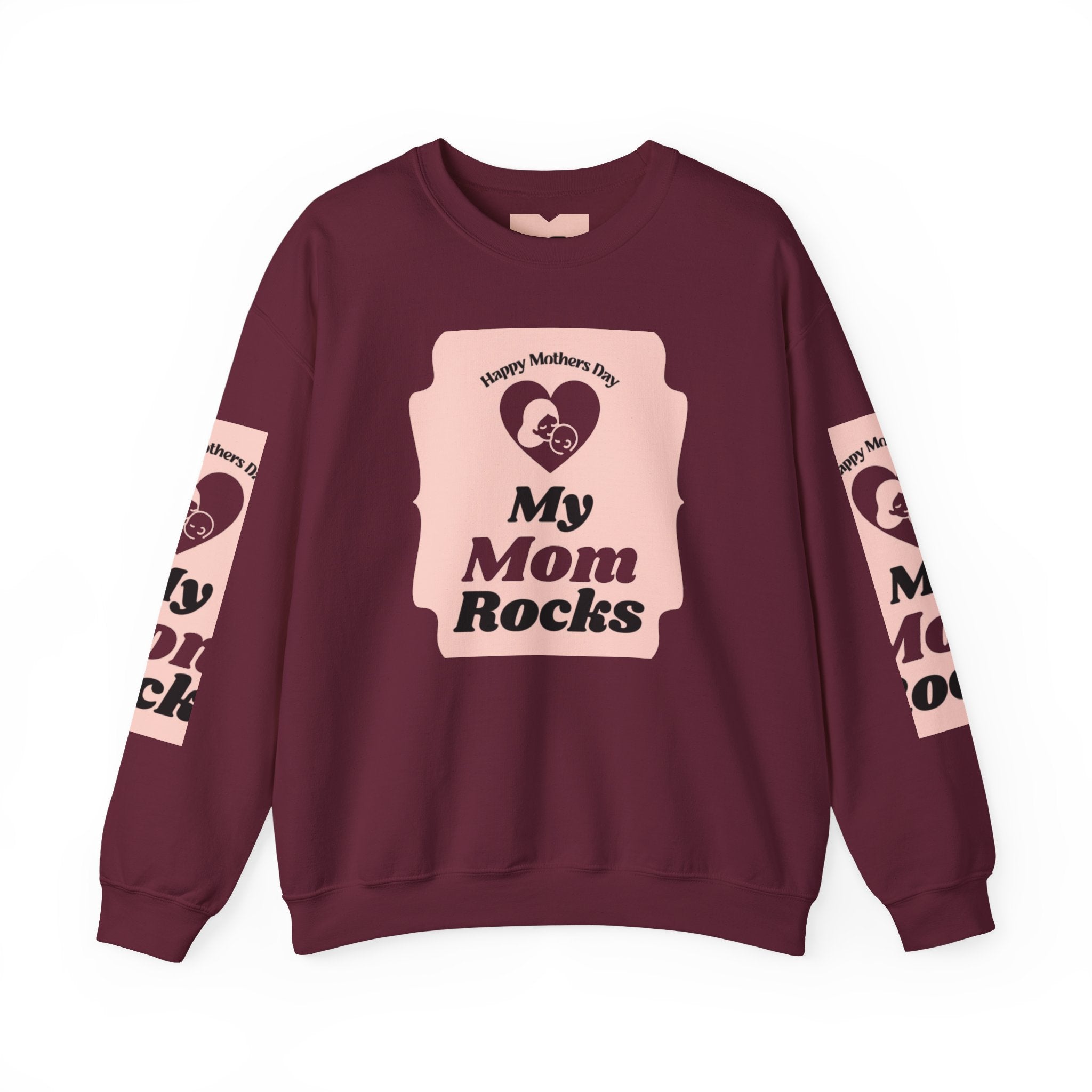 Mother's Day Sweatshirt – 'My Mom Rocks' Cozy Crewneck