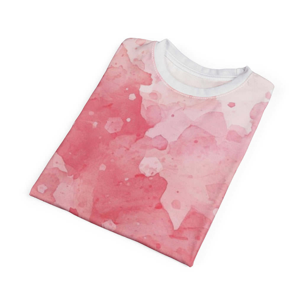 Pink Watercolor Wash Tee - All-Over Print Casual Shirt