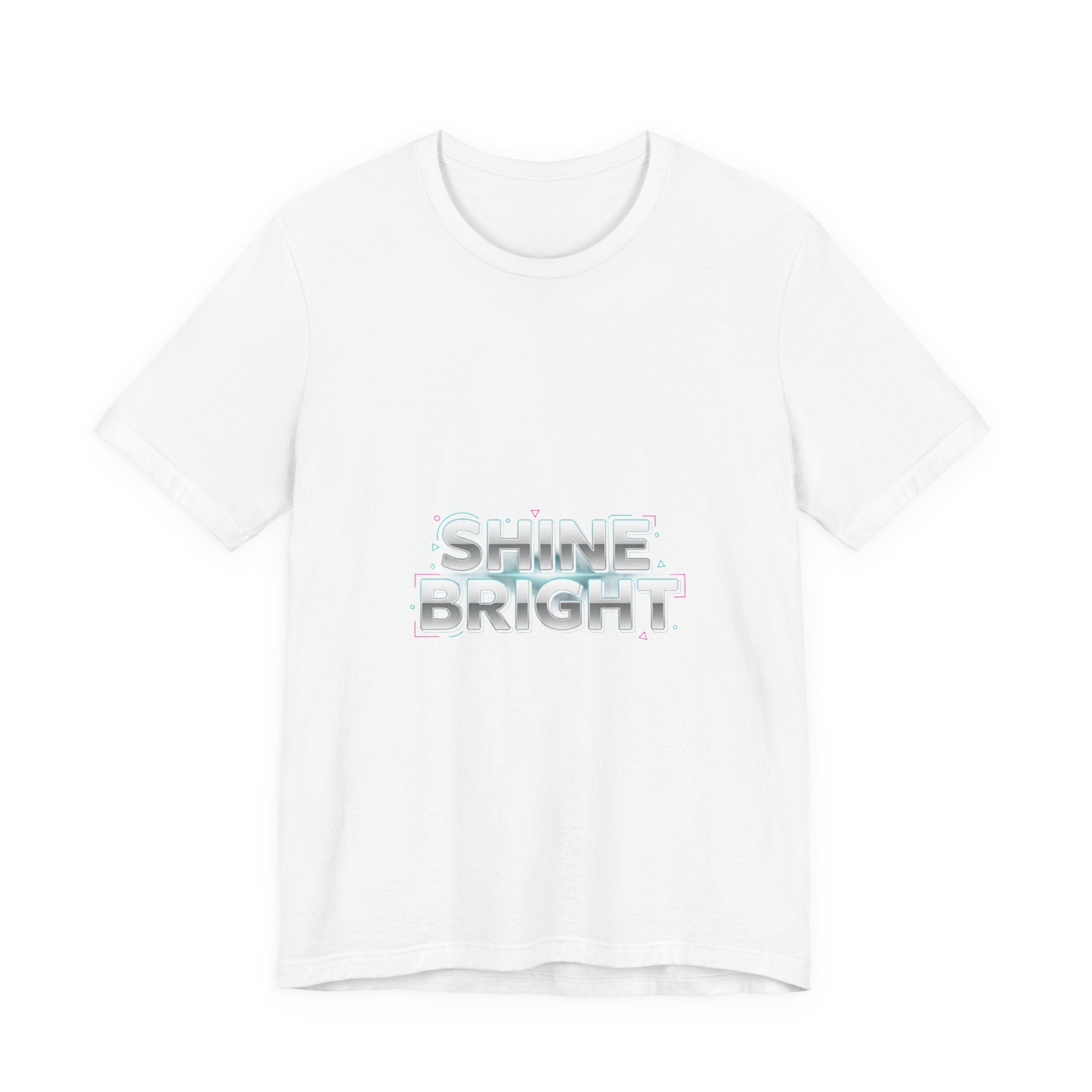 Copy of Shine Bright chrome text Tee | metallic wordmark, Y2K bevel font