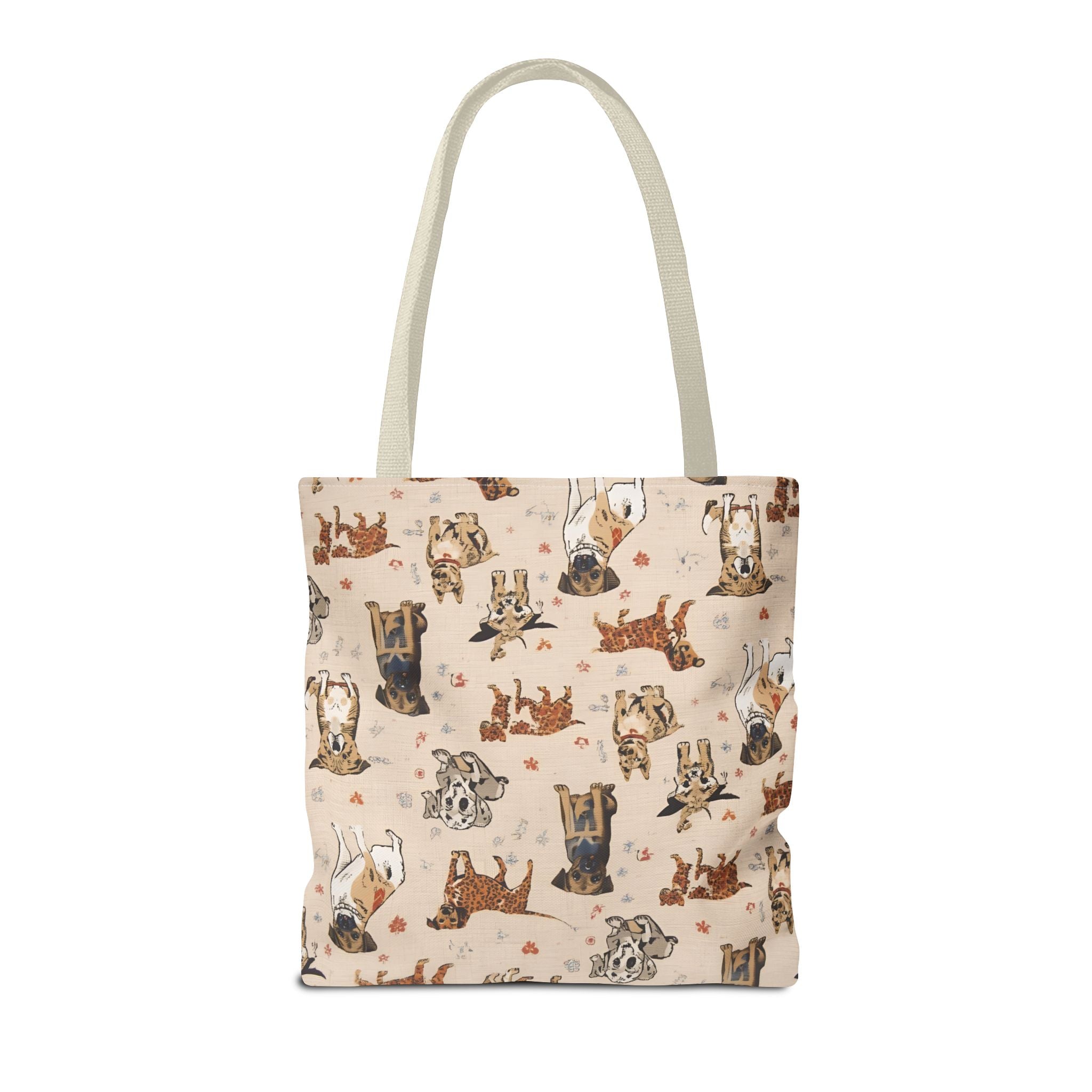 Dog Pattern Tote Bag — Cute Watercolor Puppies All-Over Print