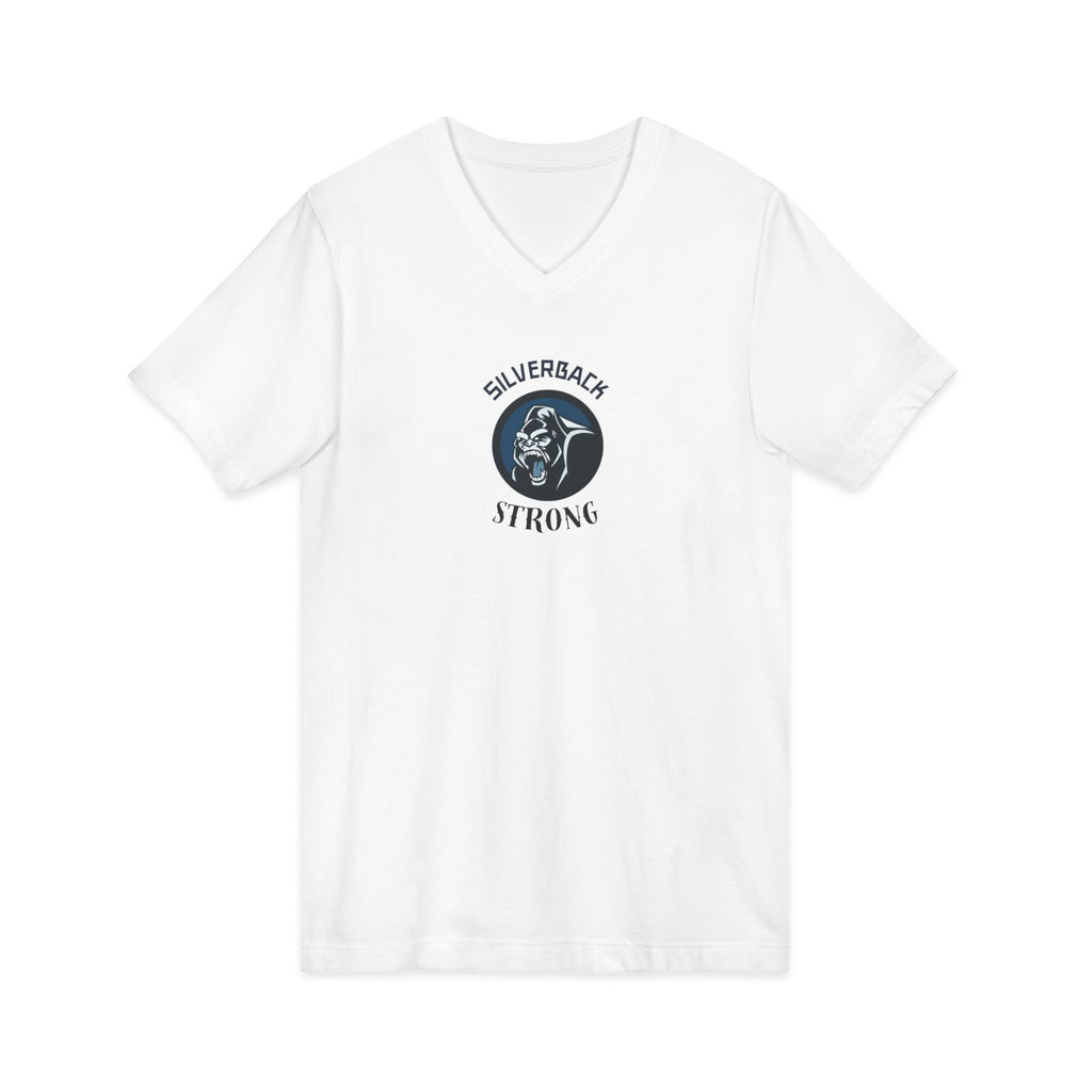 Silverback Strong V-Neck Tee — "Forever My Crew" Gorilla Tribute Shirt