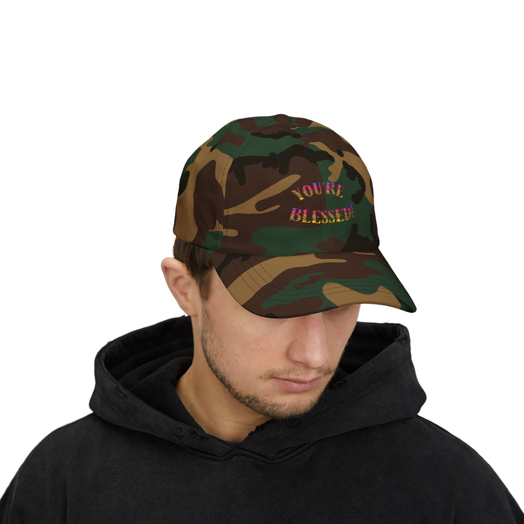 Dad Cap — "You're Blessed!" Embroidered Floral Script Baseball Hat