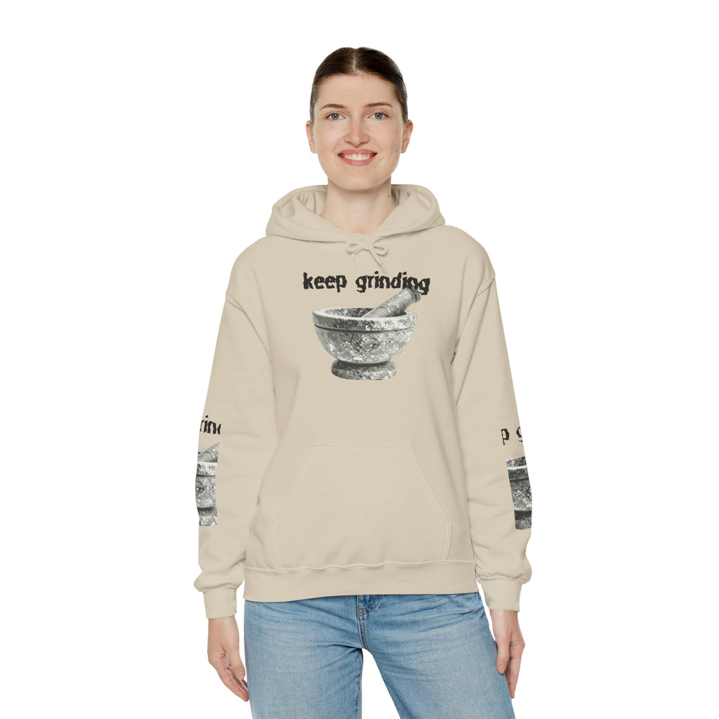 Keep Grinding Hoodie — Mortar & Pestle Graphic Hoodie