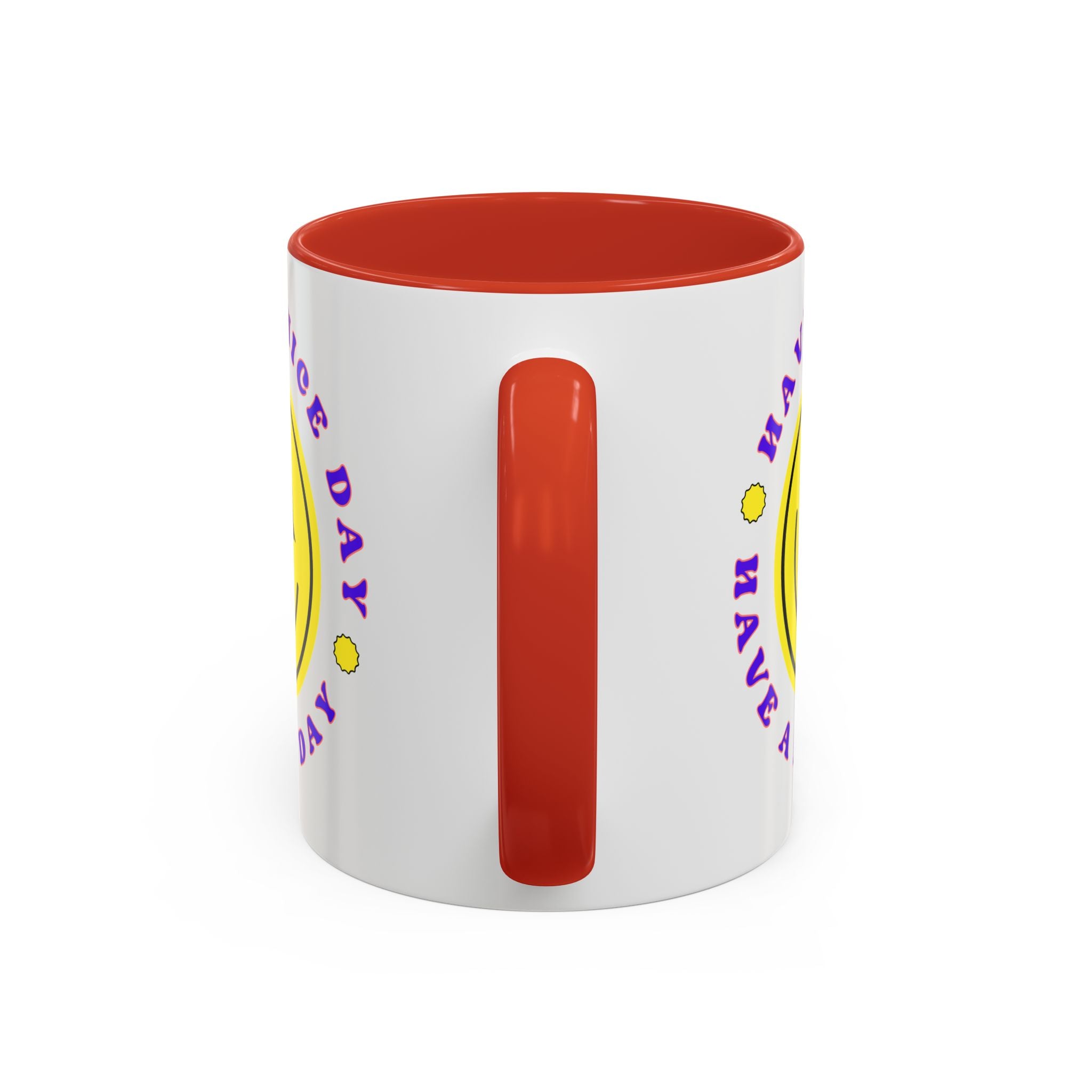 Have a Nice Day Smile Face Coffee Mug — Retro Yellow Smiley Accent Mug (11/15oz)