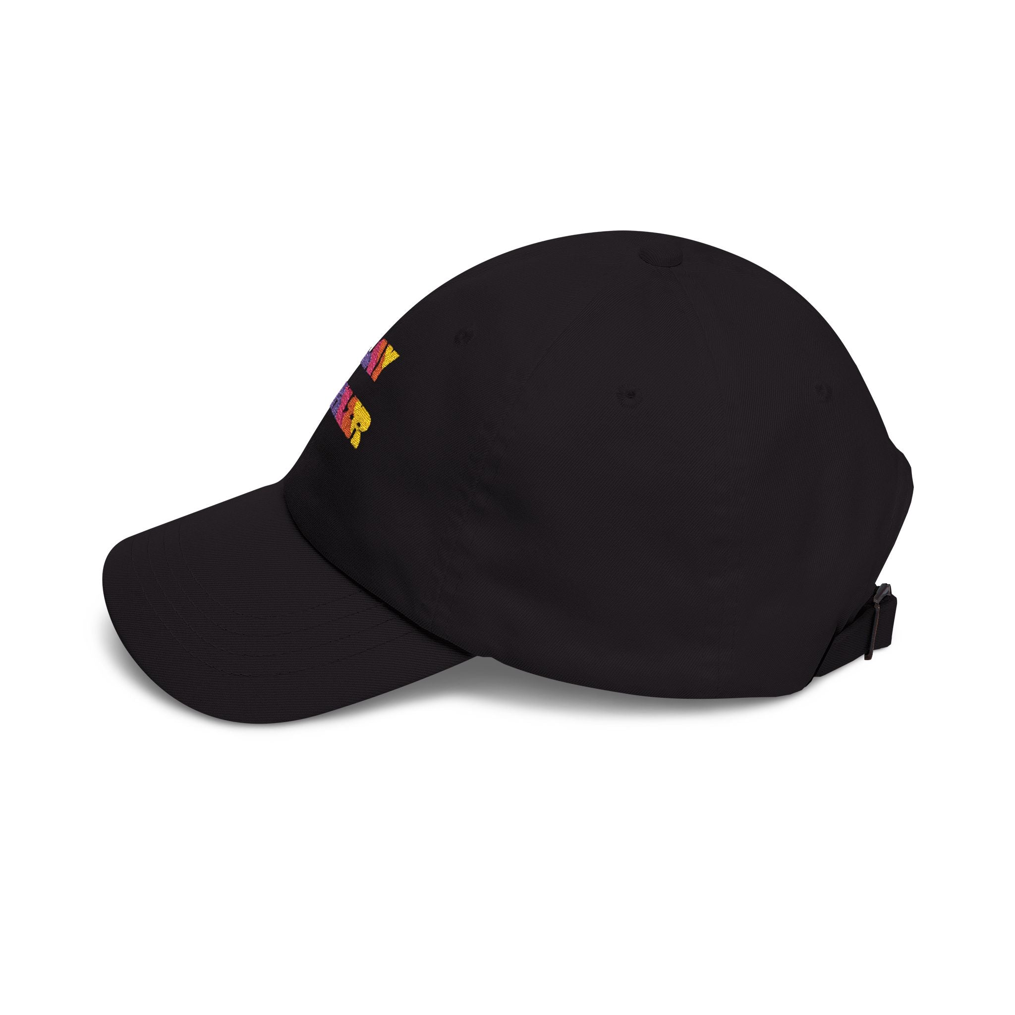 Boys and Girls Ladies and Gents "Play Unfair" Colorful Glitter Text Embroidered Baseball Hat