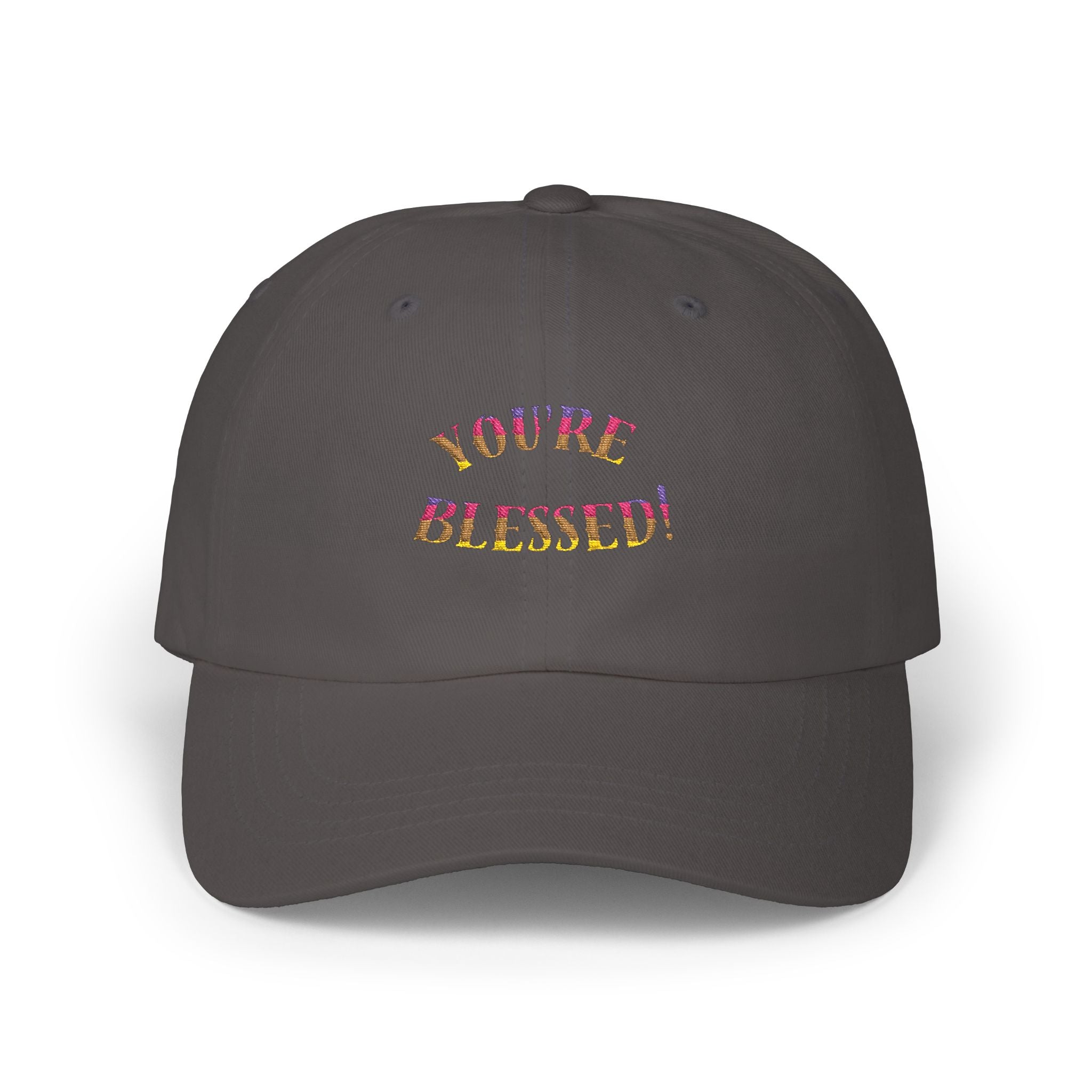 Dad Cap — "You're Blessed!" Embroidered Floral Script Baseball Hat