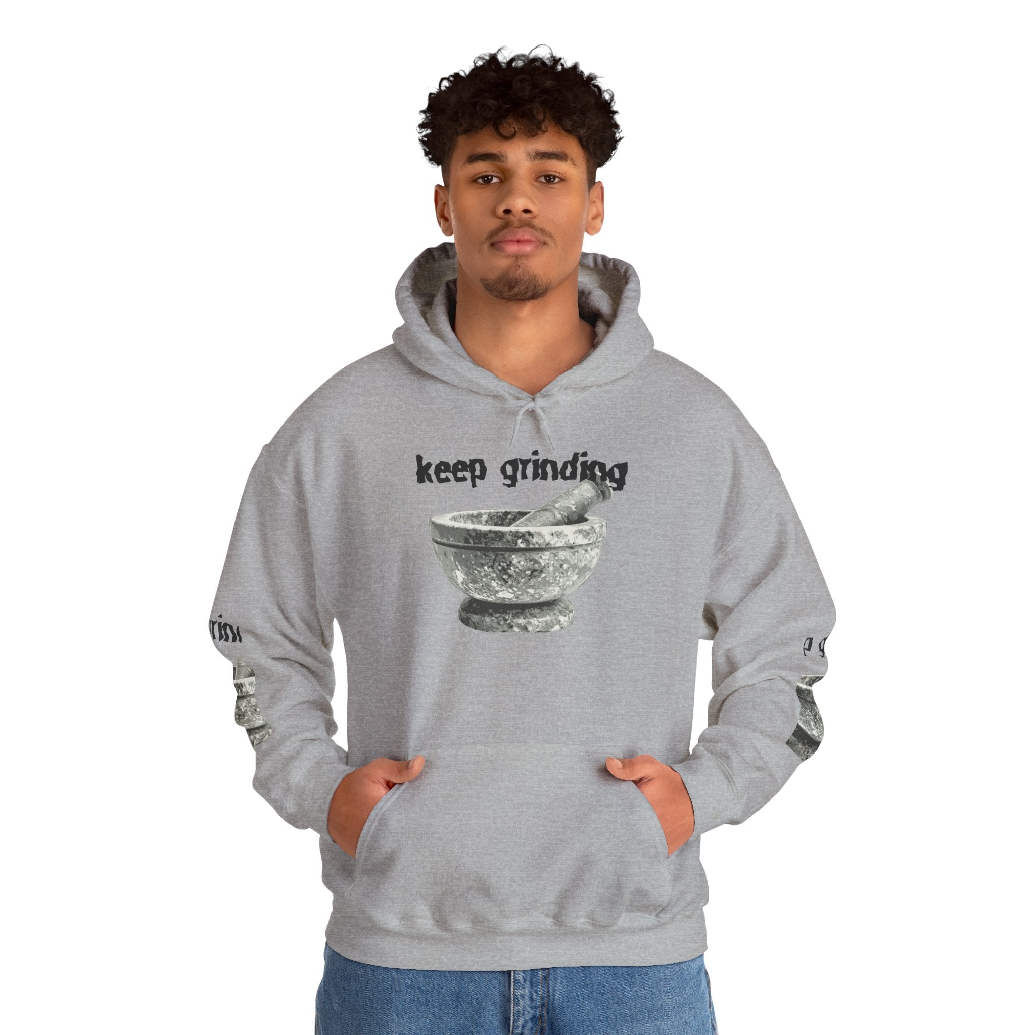 Keep Grinding Hoodie — Mortar & Pestle Graphic Hoodie