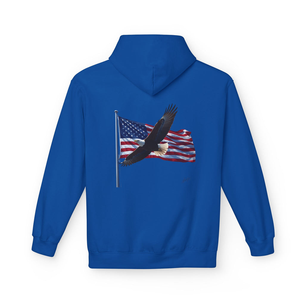 American Flag & Eagle Hoodie — Patriotic USA Bald Eagle Pullover