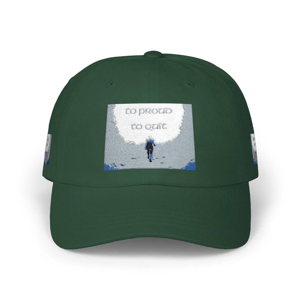 White Dad Cap with Silver Sequin Moon Patch - 'Let the Stars Guide'