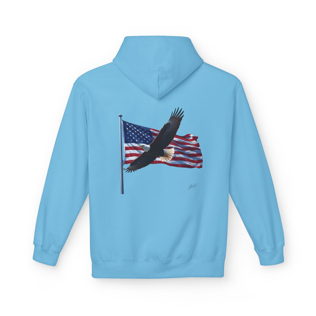 American Flag & Eagle Hoodie — Patriotic USA Bald Eagle Pullover