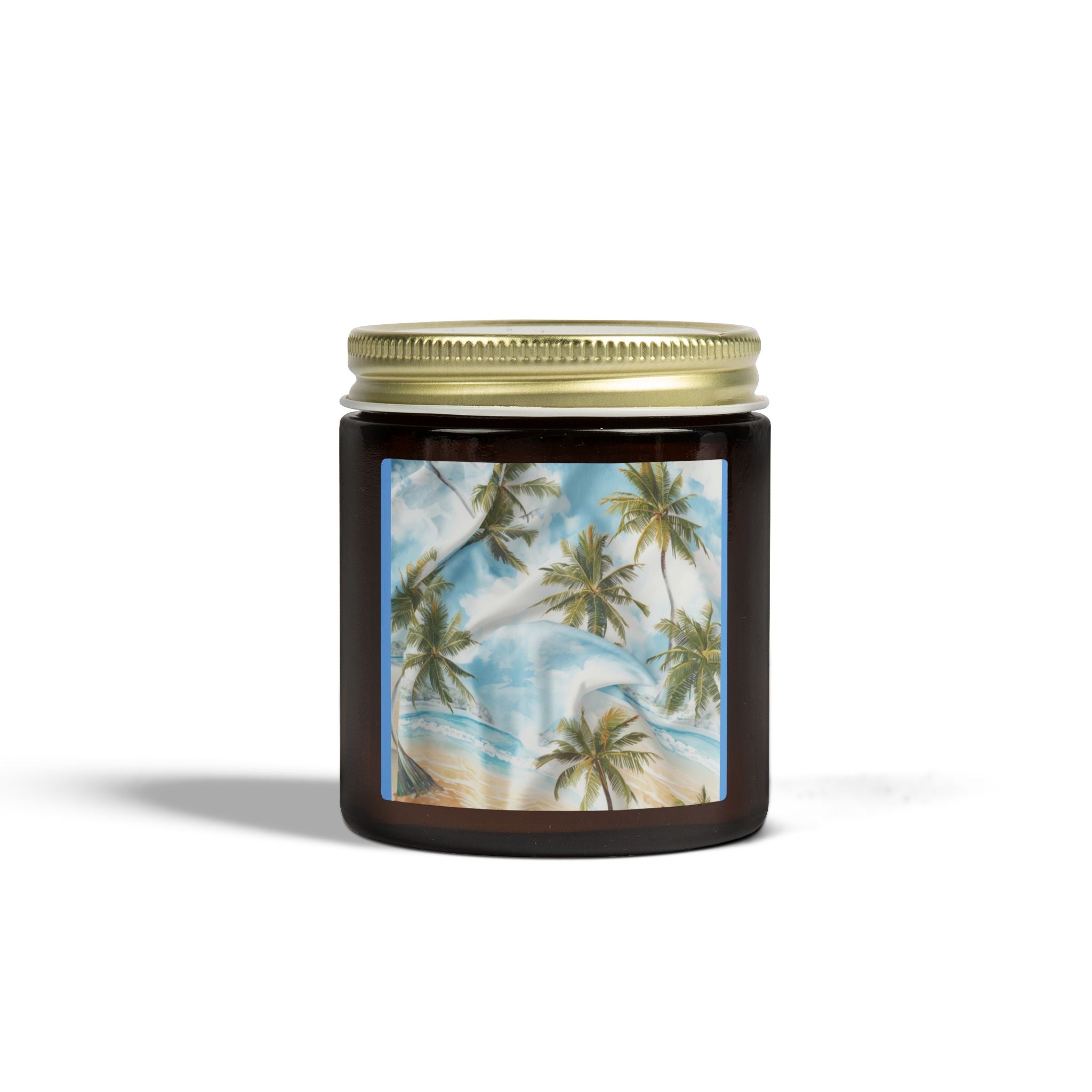 Coconut Apricot Scented Candle (4oz/9oz) – Tropical Palm Beach Aroma