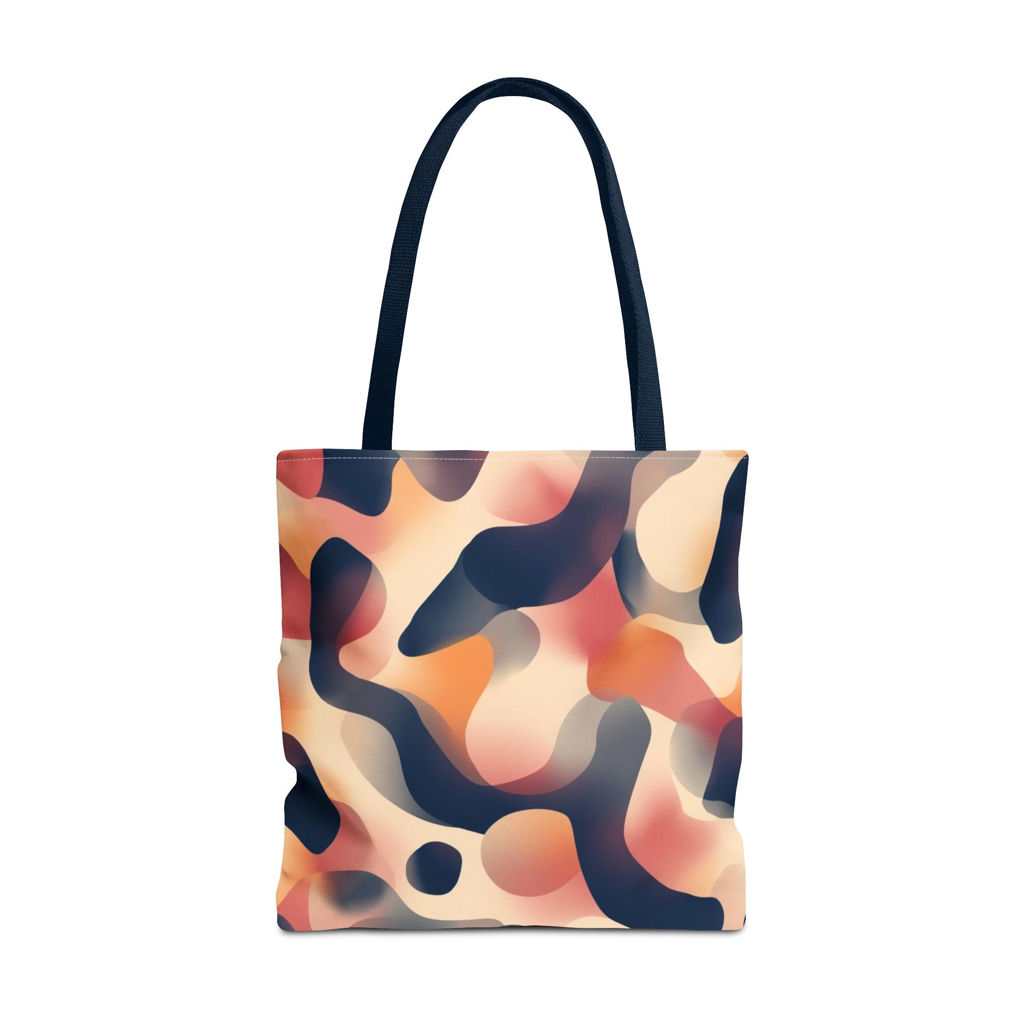 Abstract Camouflage Tote Bag – Blush & Navy All-Over Print Beach & Market Tote