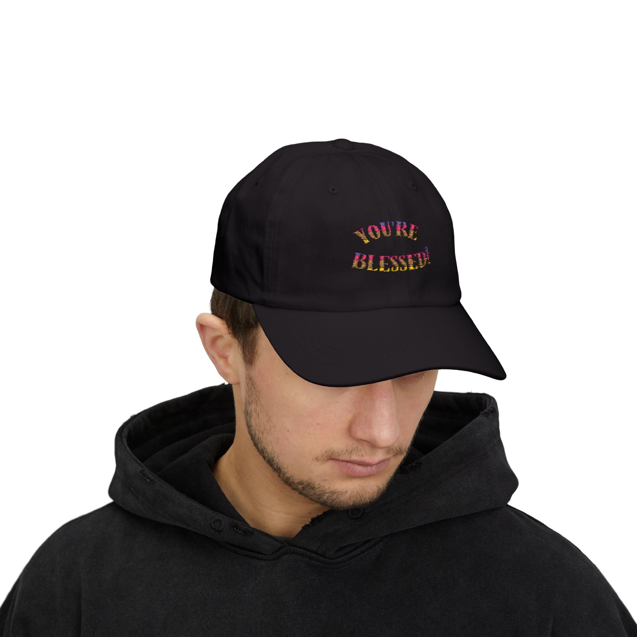 Dad Cap — "You're Blessed!" Embroidered Floral Script Baseball Hat
