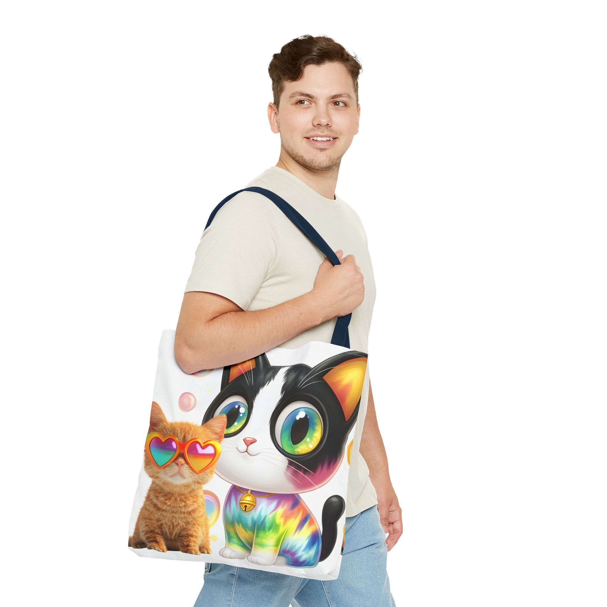 Cutie Kitties All-Over Print Tote Bag — Cute Cat Shopper for Everyday Use
