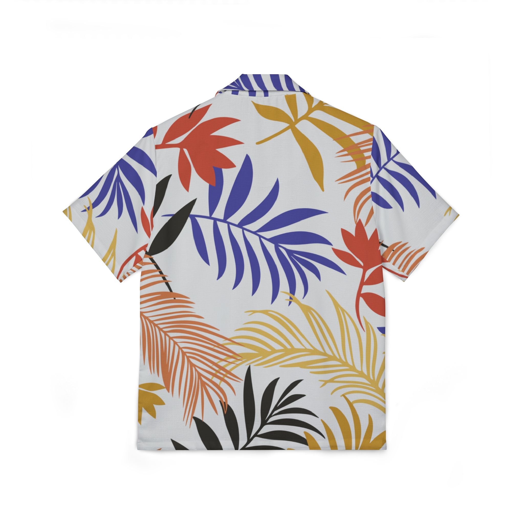 Tropical Palm Leaf Hawaiian Camp Shirt – Men’s Bold Floral Vacation Button-Up