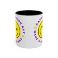 Have a Nice Day Smile Face Coffee Mug — Retro Yellow Smiley Accent Mug (11/15oz)