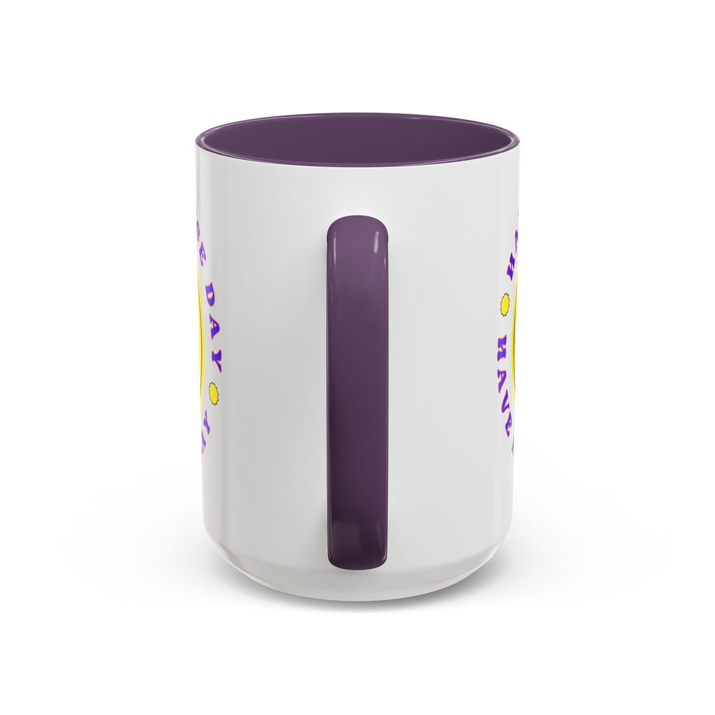 Have a Nice Day Smile Face Coffee Mug — Retro Yellow Smiley Accent Mug (11/15oz)