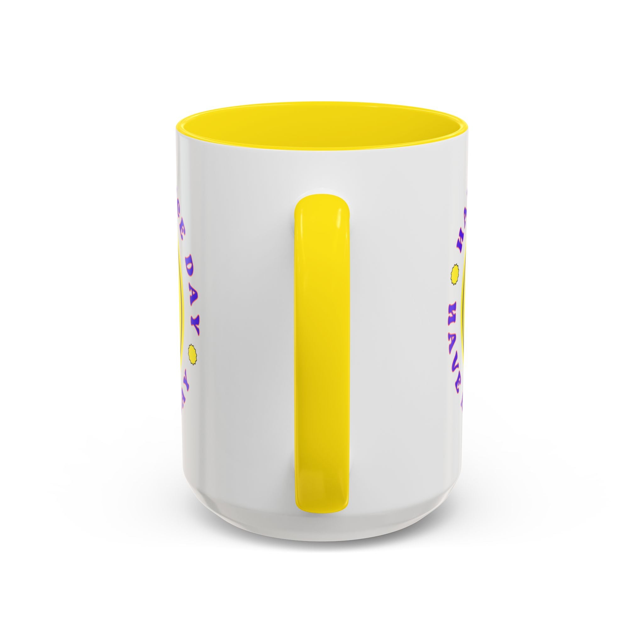Have a Nice Day Smile Face Coffee Mug — Retro Yellow Smiley Accent Mug (11/15oz)