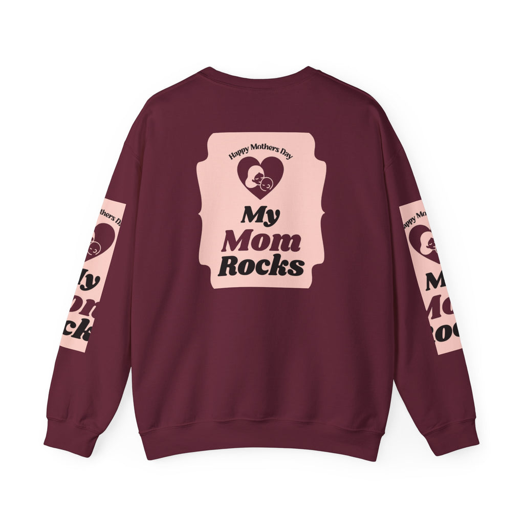 Mother's Day Sweatshirt – 'My Mom Rocks' Cozy Crewneck