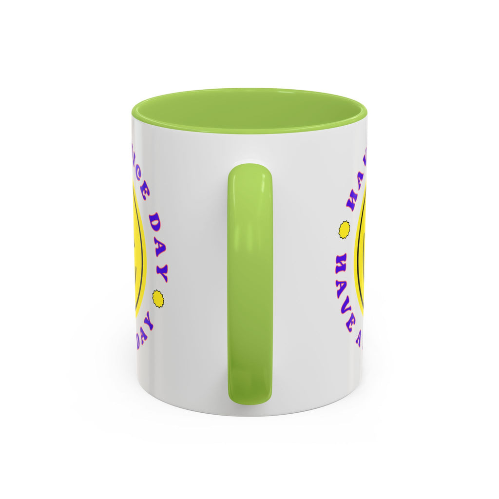 Have a Nice Day Smile Face Coffee Mug — Retro Yellow Smiley Accent Mug (11/15oz)