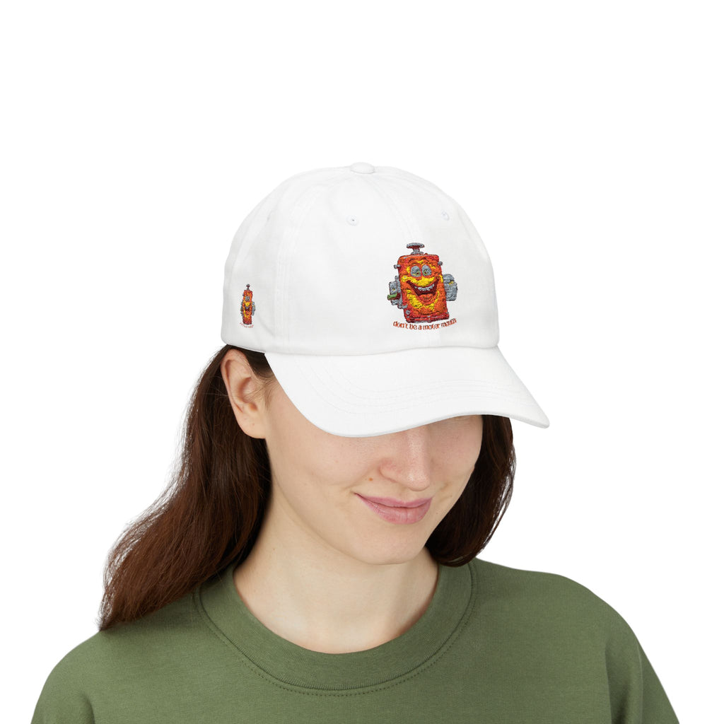 Smiling Cereal Mascot Dad Cap — Retro Breakfast Cartoon Embroidered Hat