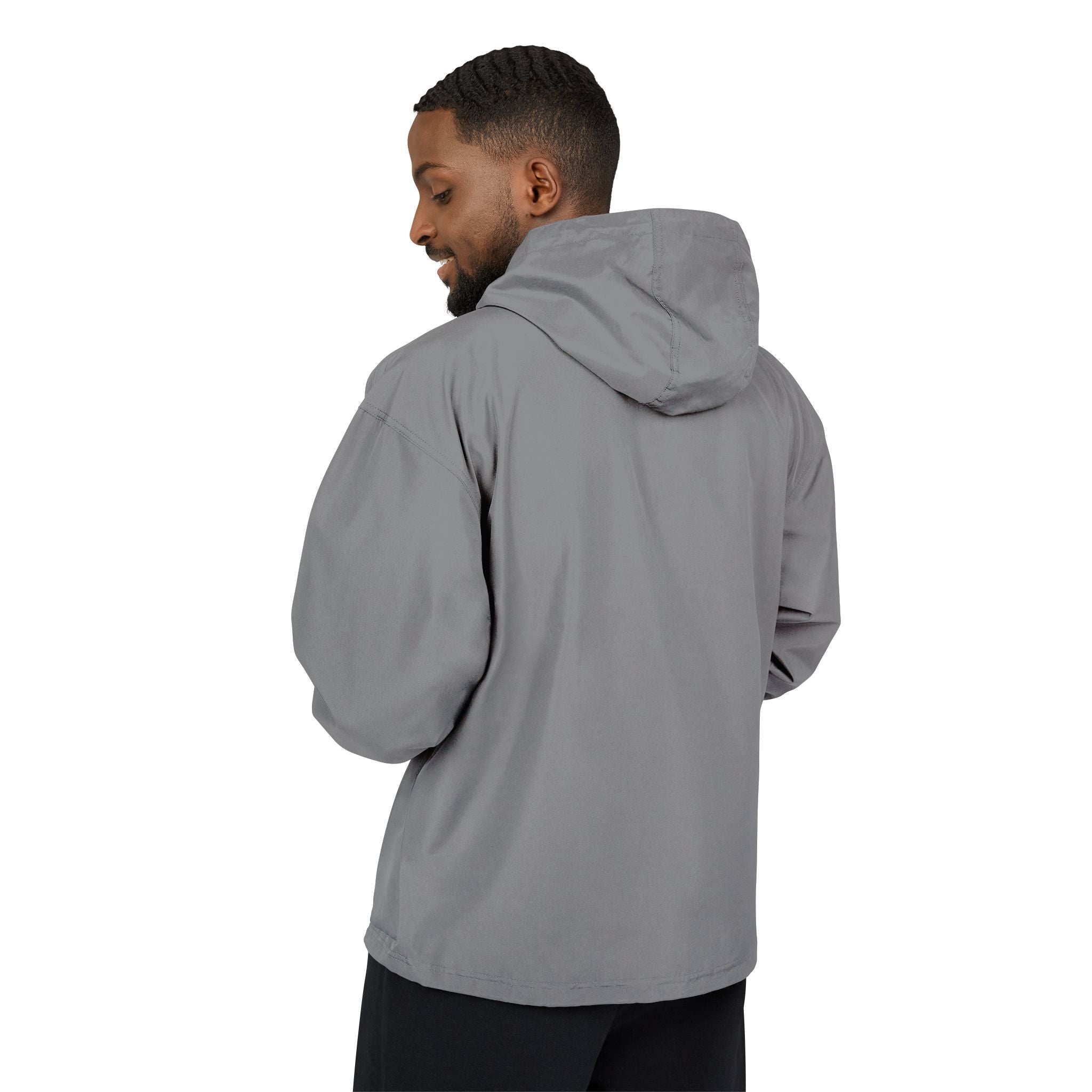 Anorak Jacket - Floral Skull Patch Packable Windbreaker